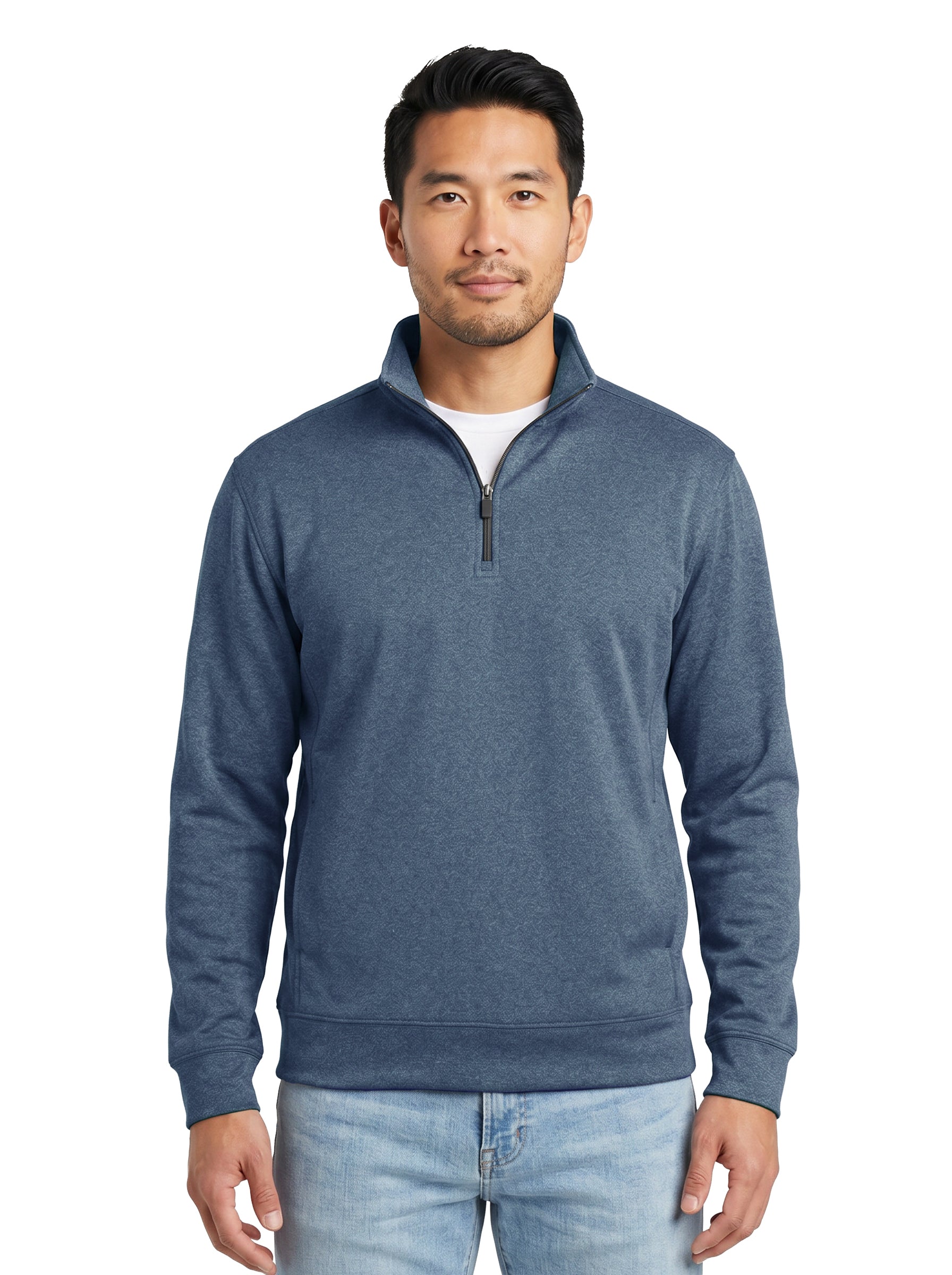 9438-BDI Men's Bonded Interlock ¼ Zip Pullover