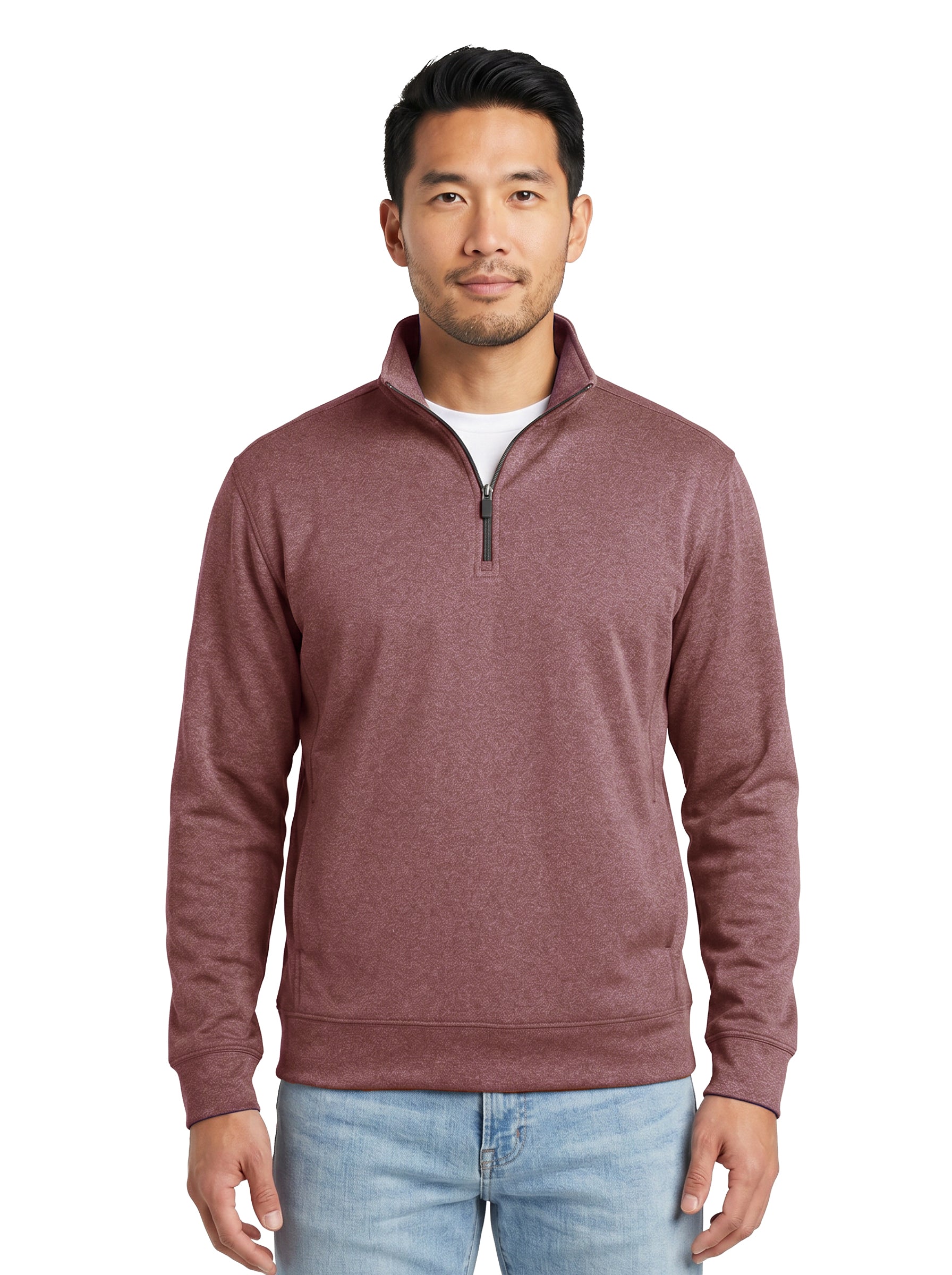 9438-BDI Men's Bonded Interlock ¼ Zip Pullover