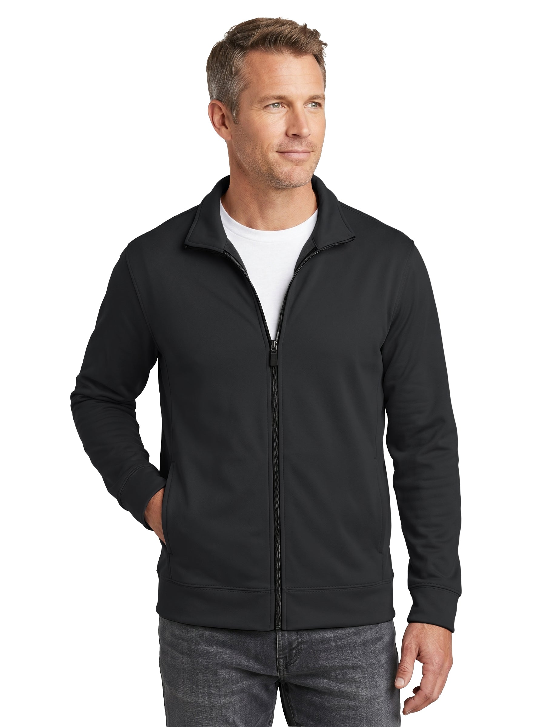 9517-BDI Men's Bonded Interlock Full Zip Jacket