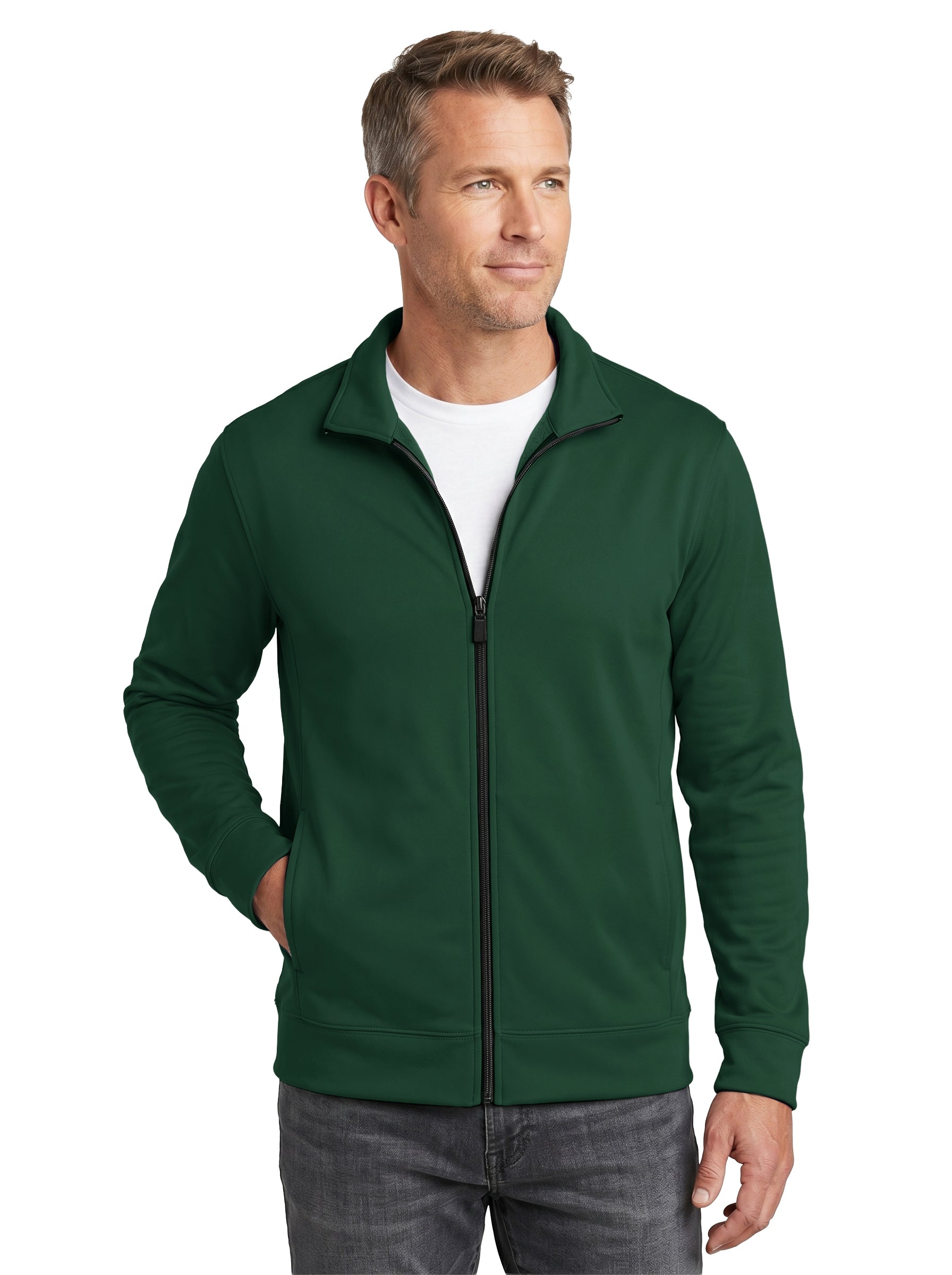 9517-BDI Men's Bonded Interlock Full Zip Jacket