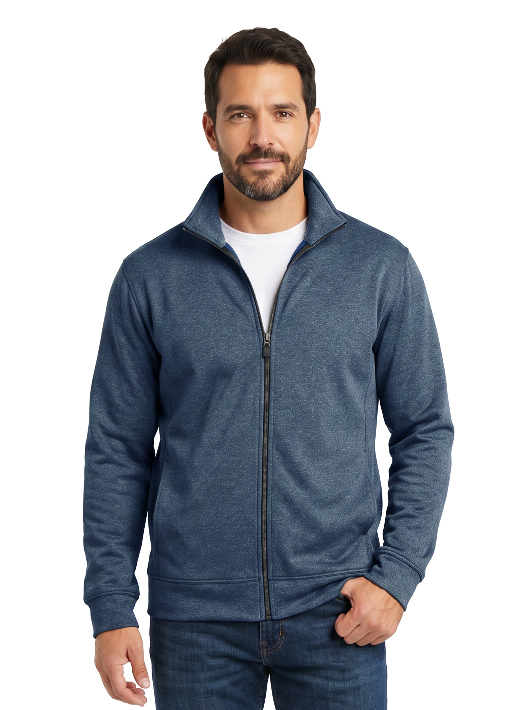 9518-BDI Men's Bonded Interlock Full Zip Jacket