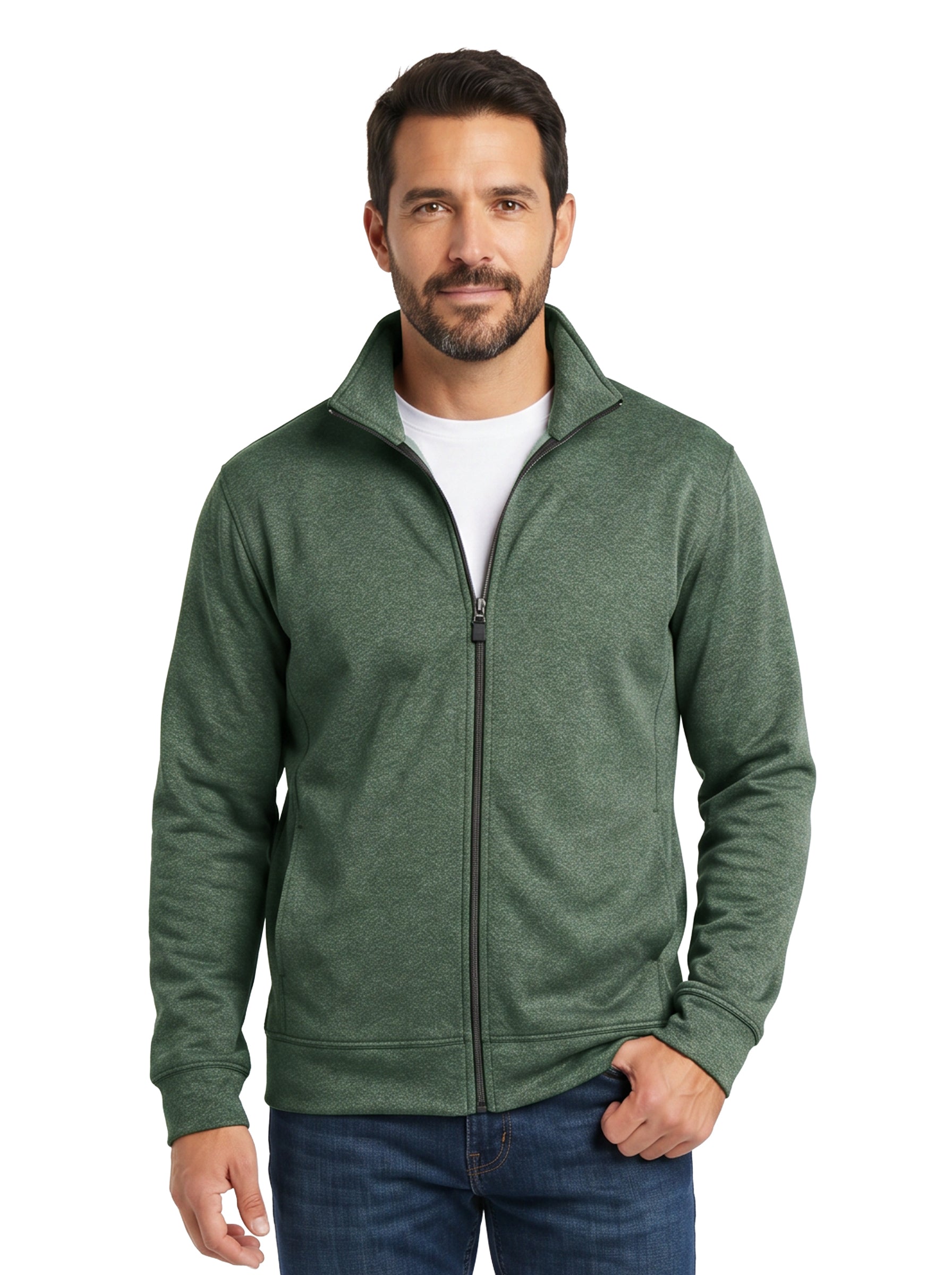 9518-BDI Men's Bonded Interlock Full Zip Jacket
