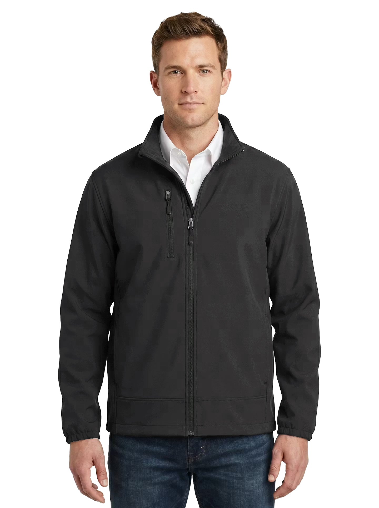 9528-S3F Men's 3 Layers Soft Shell Full Zip Jacket