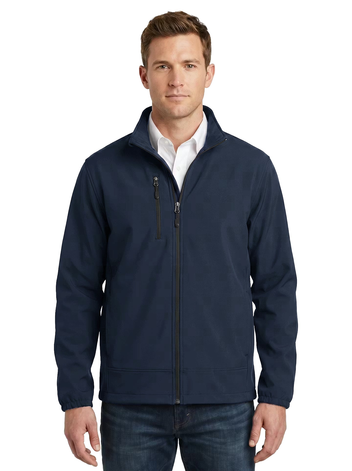 9528-S3F Men's 3 Layers Soft Shell Full Zip Jacket