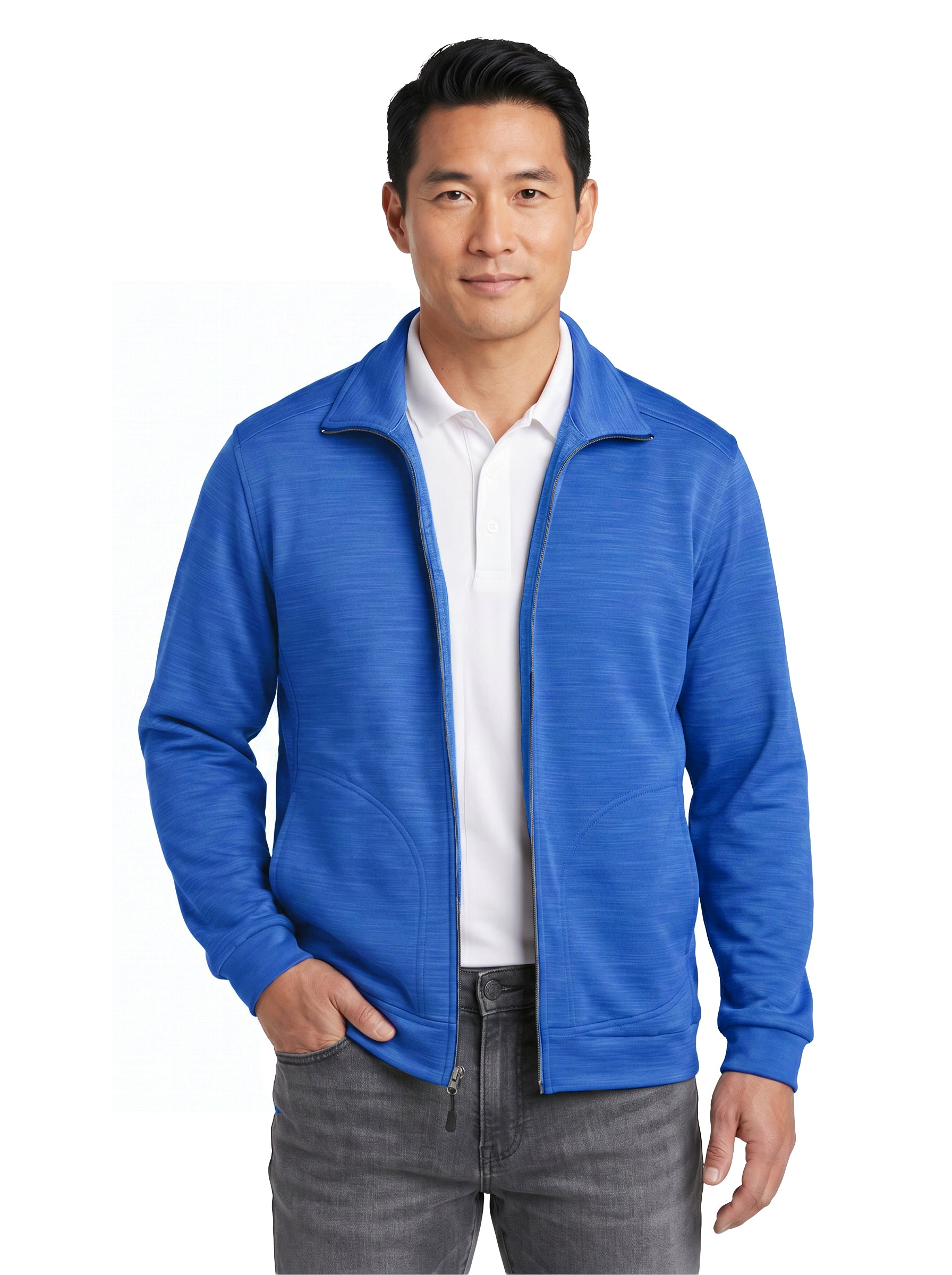 9645-TSF Men's Tiger Stripe Soft Shell Fleece Full Zip Jacket