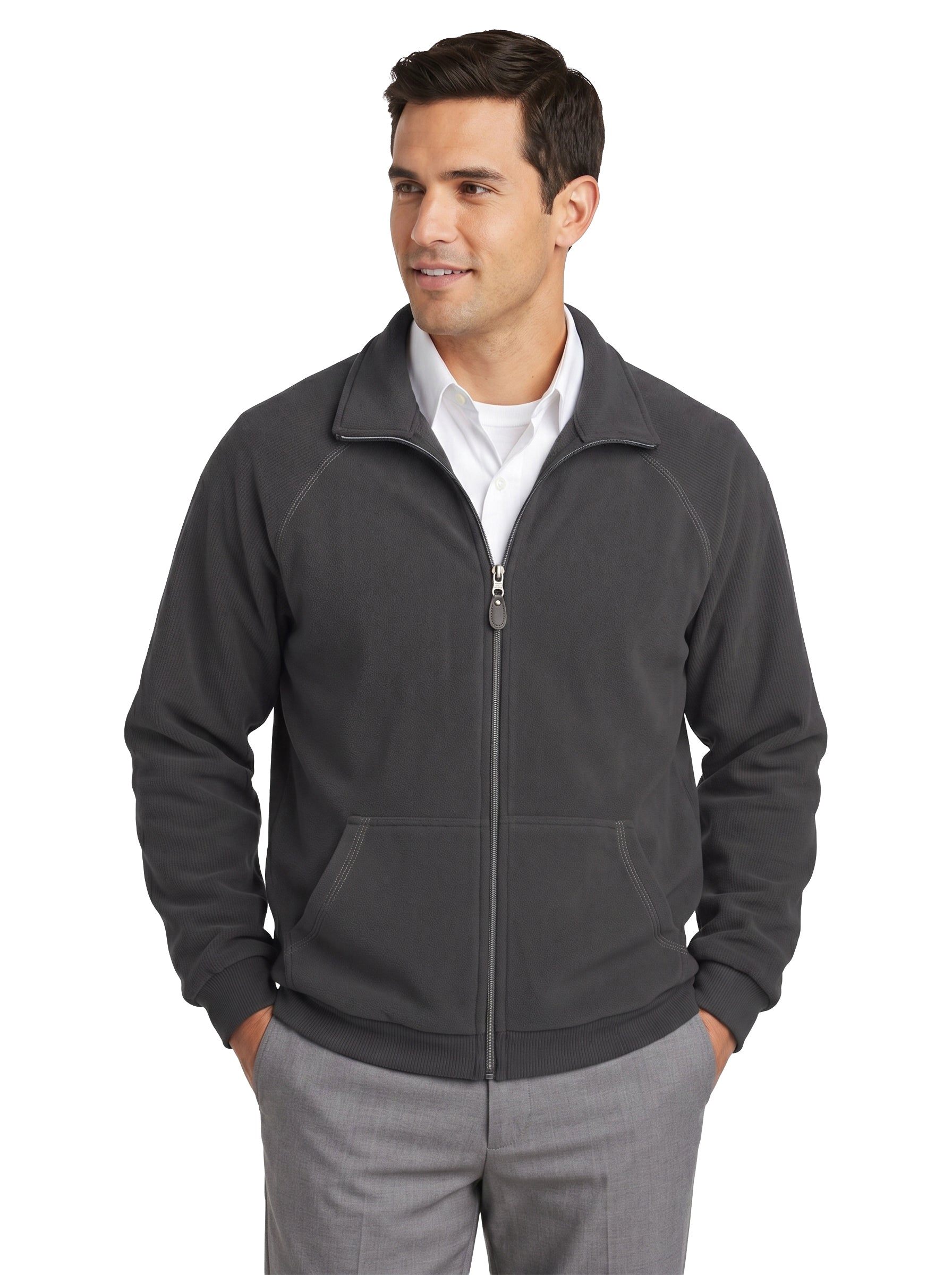 9743-CBF Men's Corduroy Bonded Fleece Full Zip Jacket