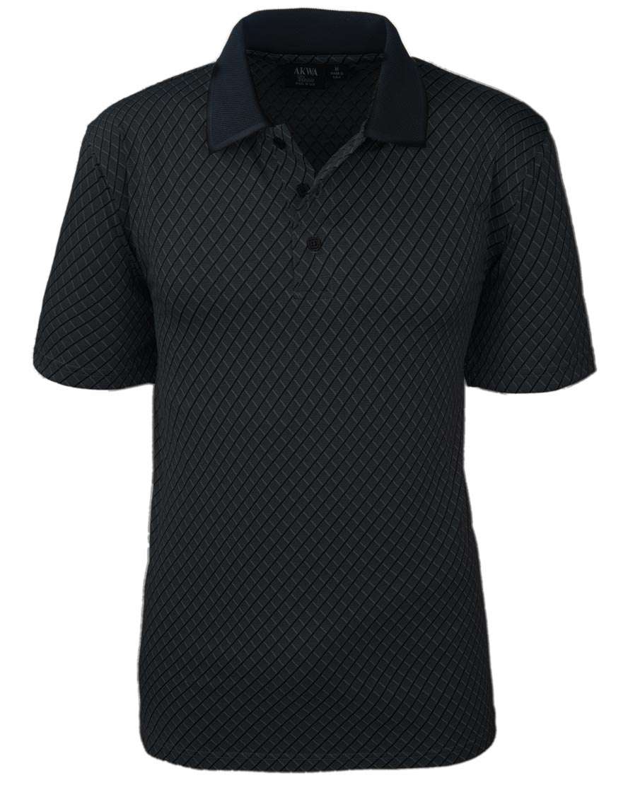 Made in USA Men's Polo Diamond Jacquard
