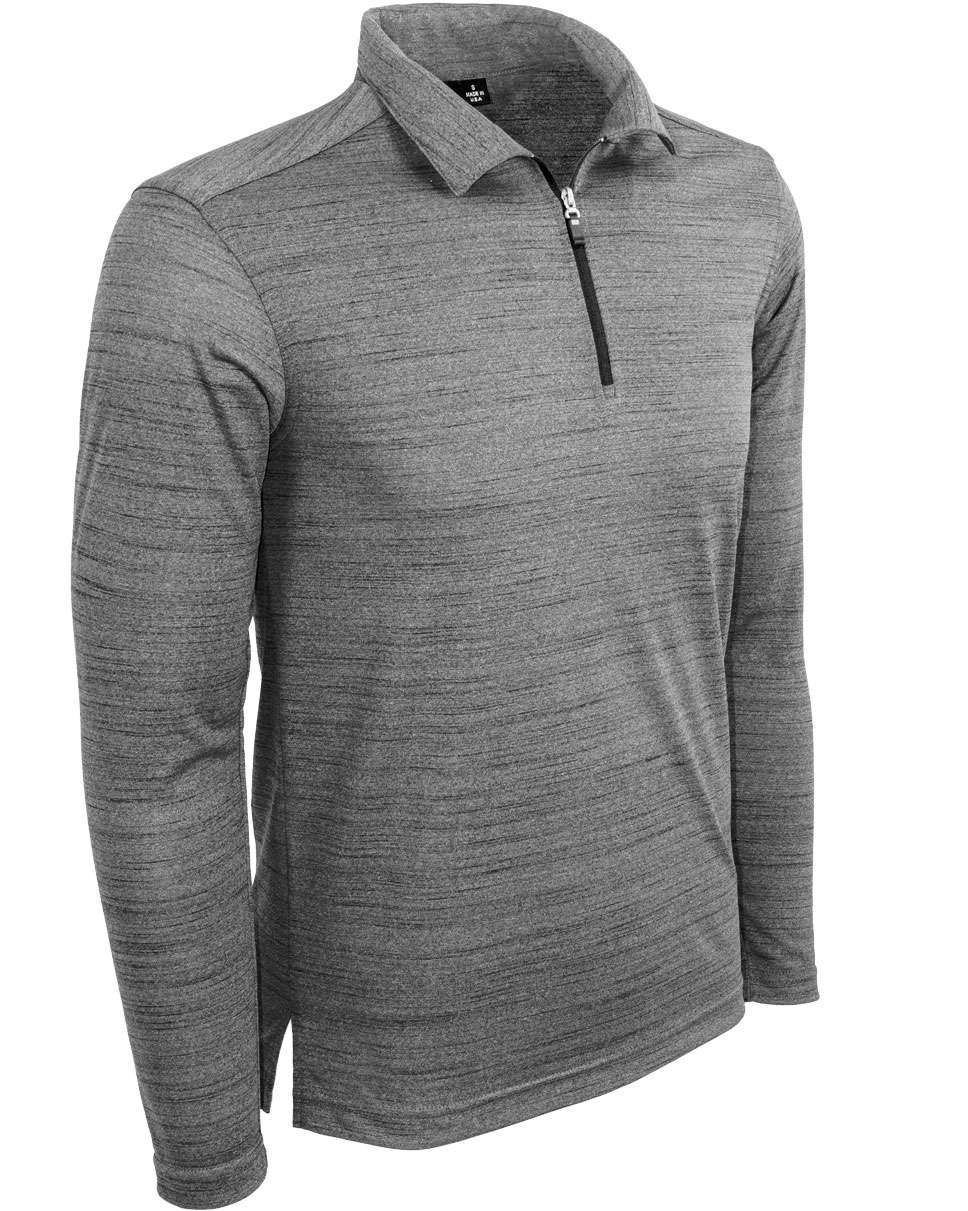 Made in USA Men's Long Sleeve Quarter Zip Polo Made in USA Men's Long Sleeve Quarter Zip Polo