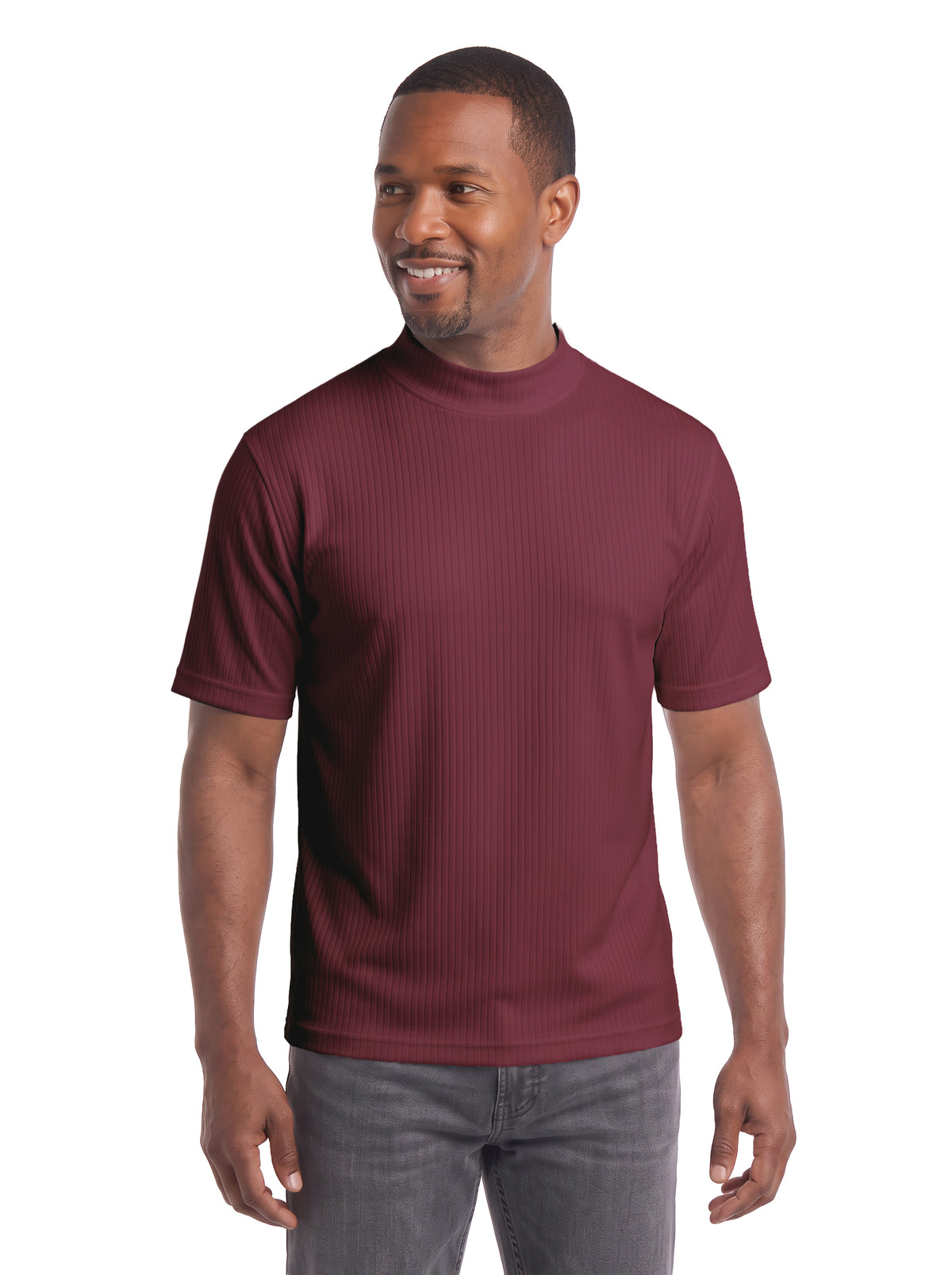 1012-DNP Men's Mock Neck Tee