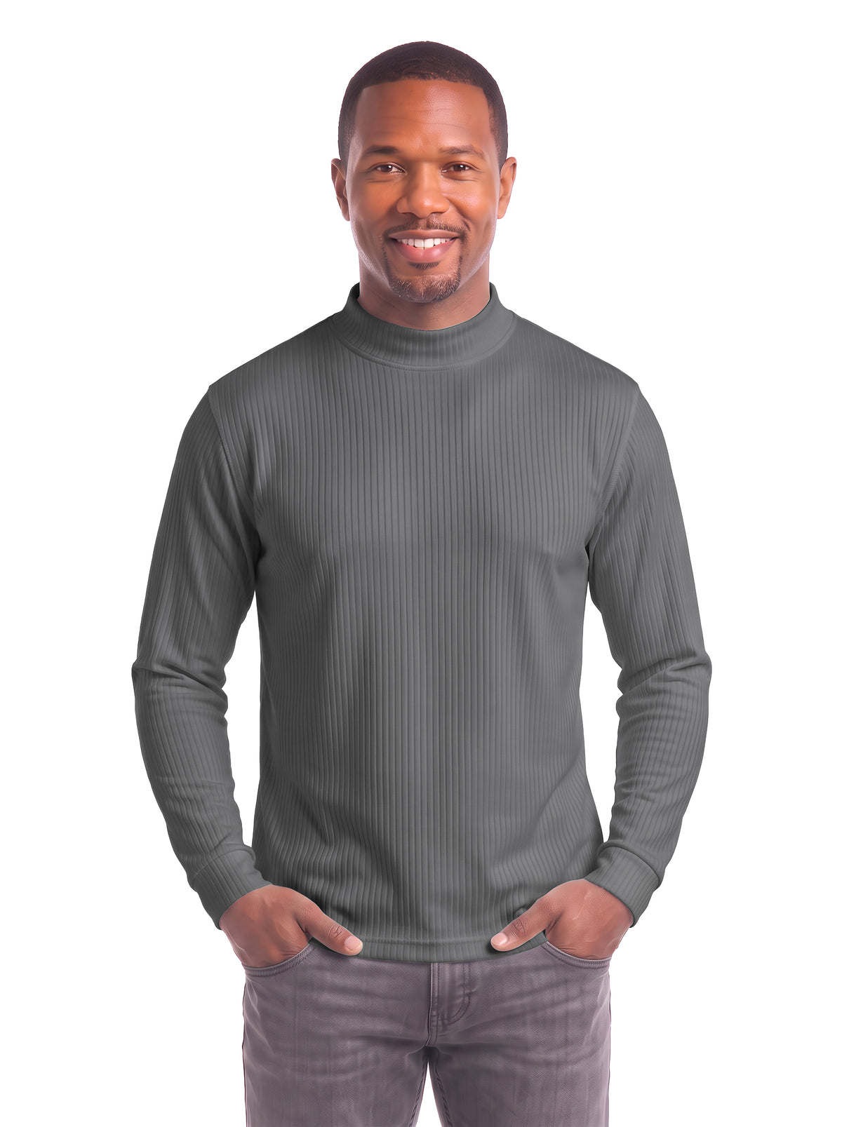 1027-DNP Men's Long Sleeve Mock Neck Tee