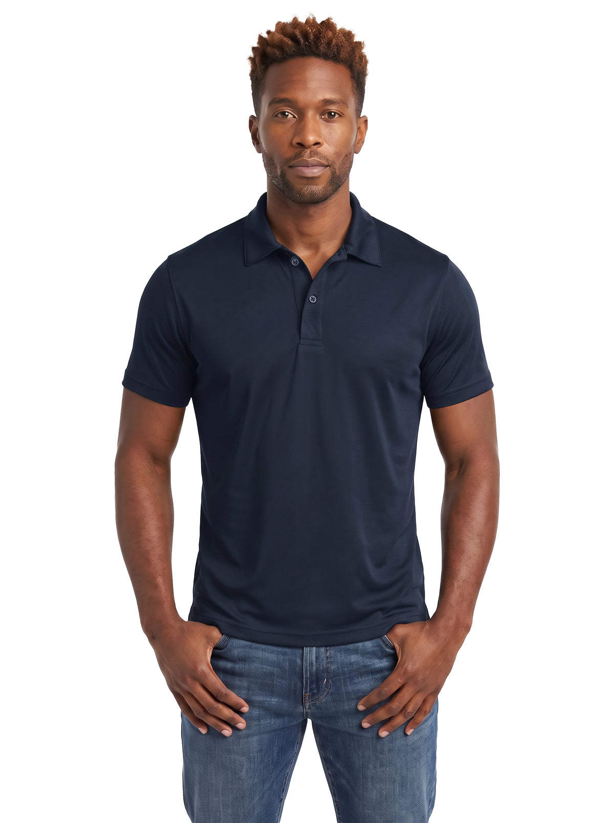 1303-COO Men's SLIM FIT Cooling Yarn Jersey Polo