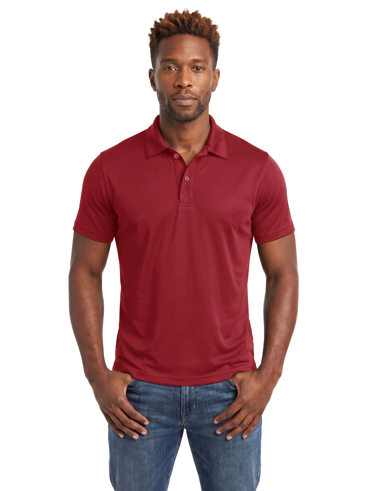 1303-COO Men's SLIM FIT Cooling Yarn Jersey Polo
