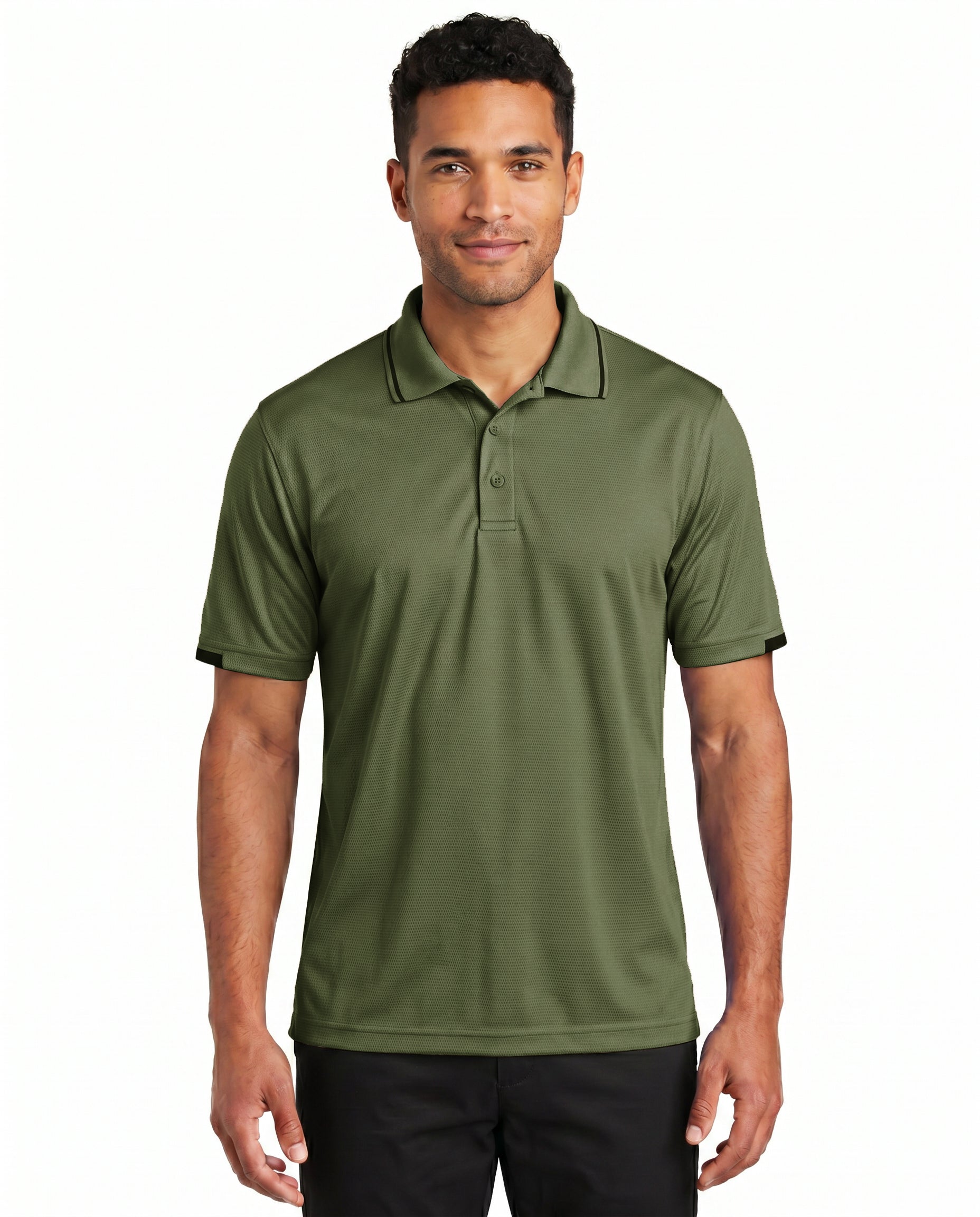 1353-BCM Men's Bamboo Charcoal Mesh Polo