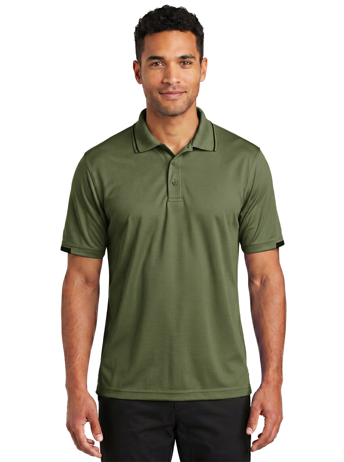 1353-BCM Men's Bamboo Charcoal Mesh Polo