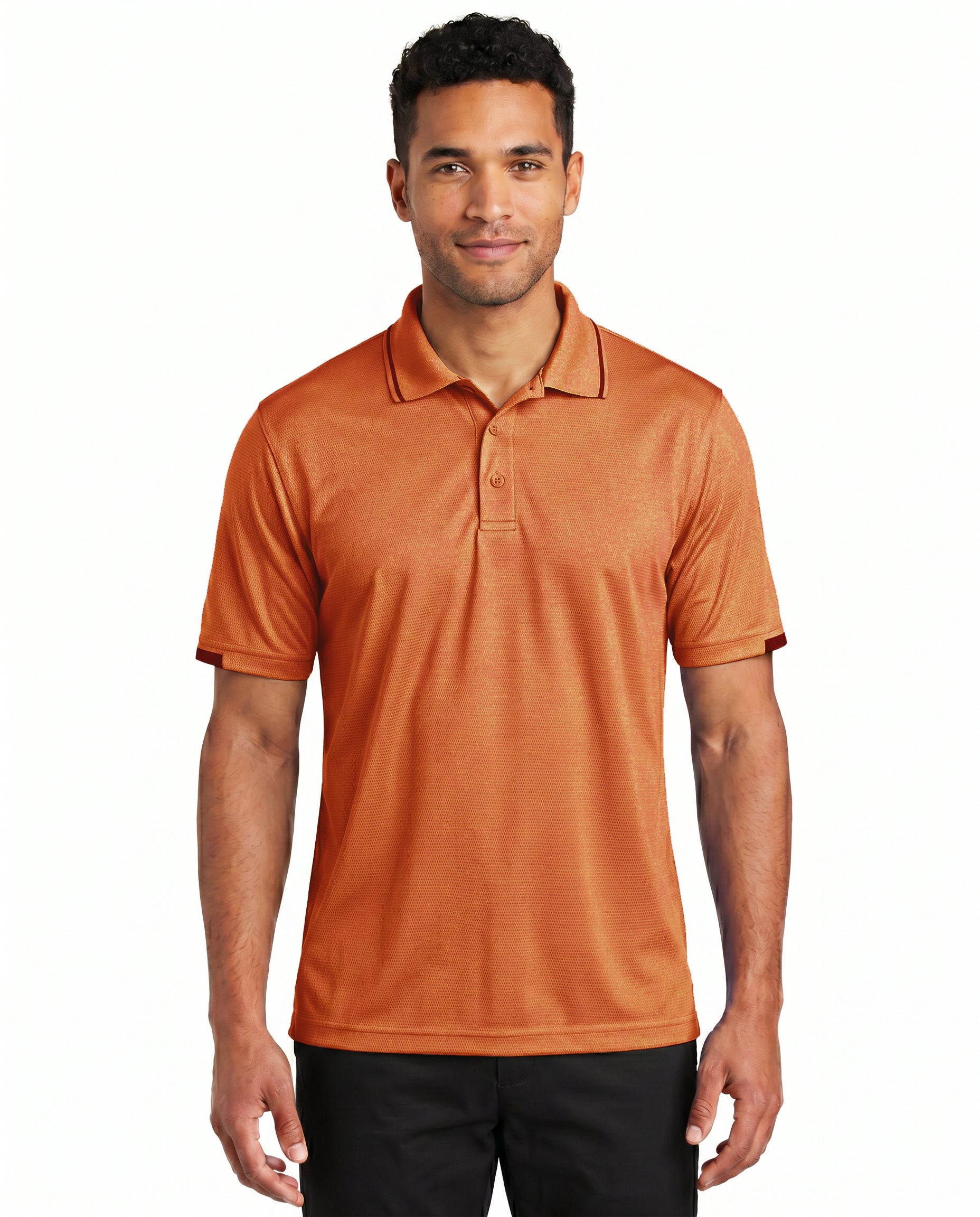 1353-BCM Men's Bamboo Charcoal Mesh Polo