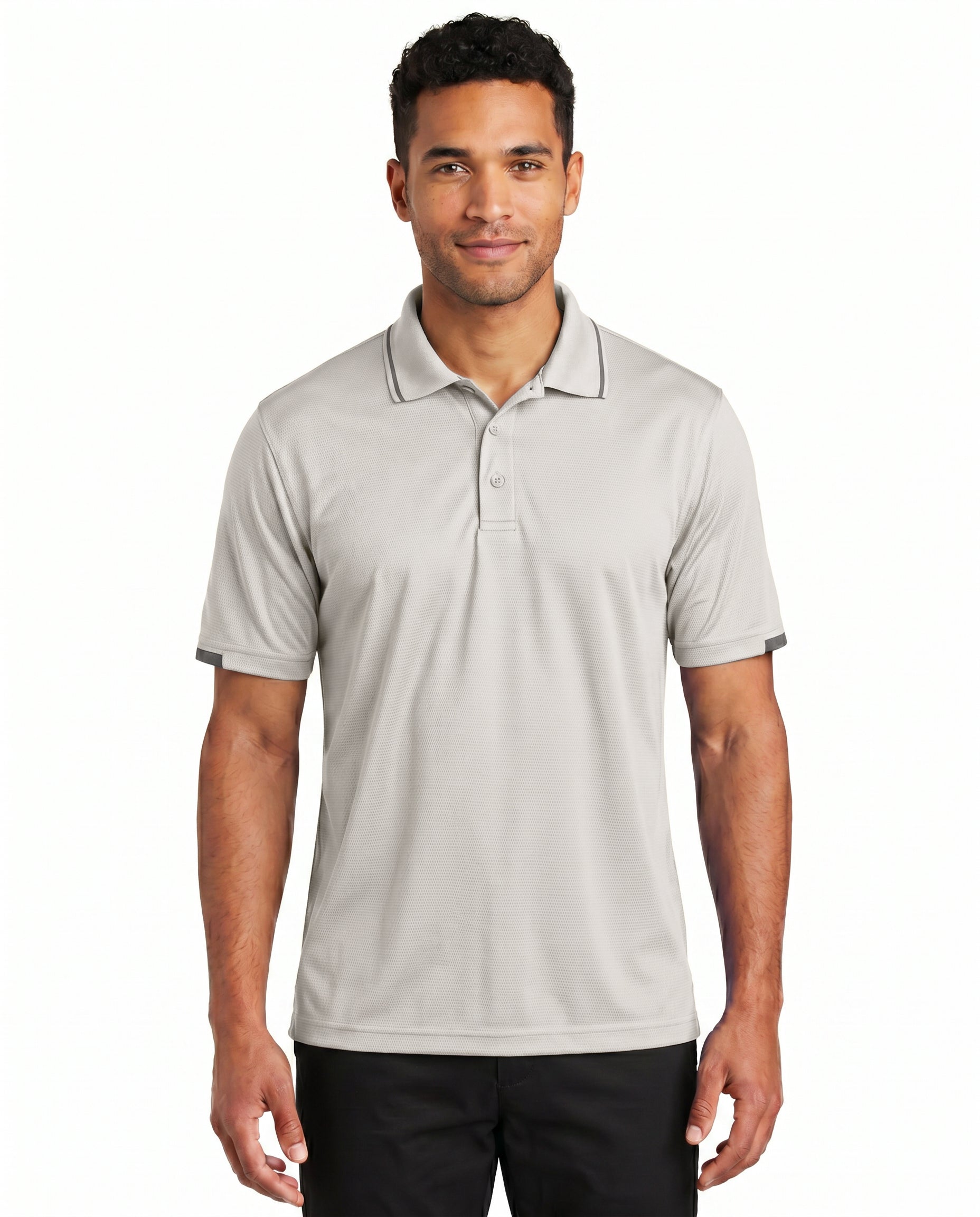 1353-BCM Men's Bamboo Charcoal Mesh Polo