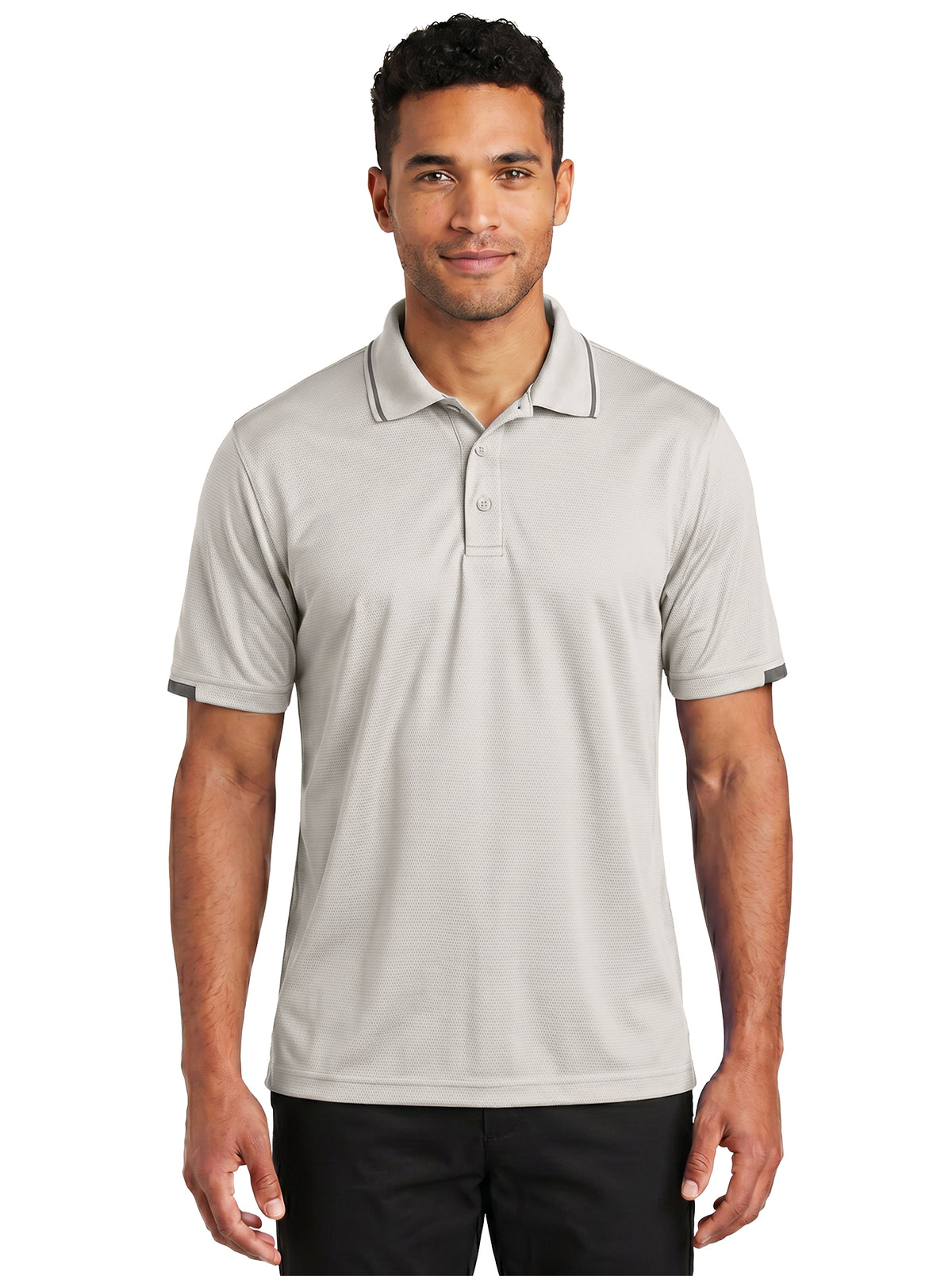 1353-BCM Men's Bamboo Charcoal Mesh Polo