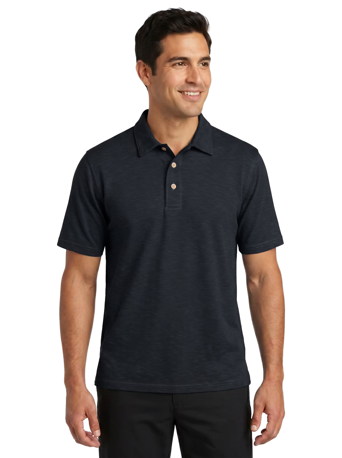 1359-SPK Men's Slub Pique Polo