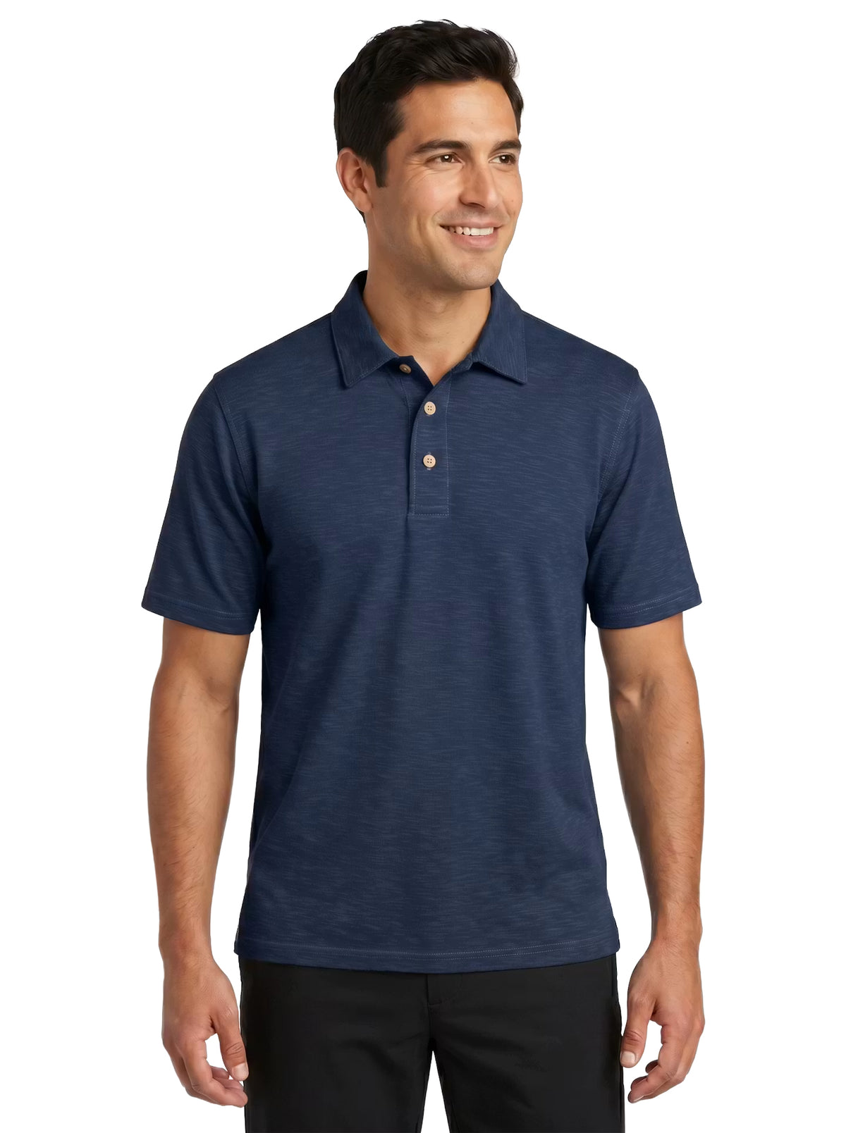1359-SPK Men's Slub Pique Polo