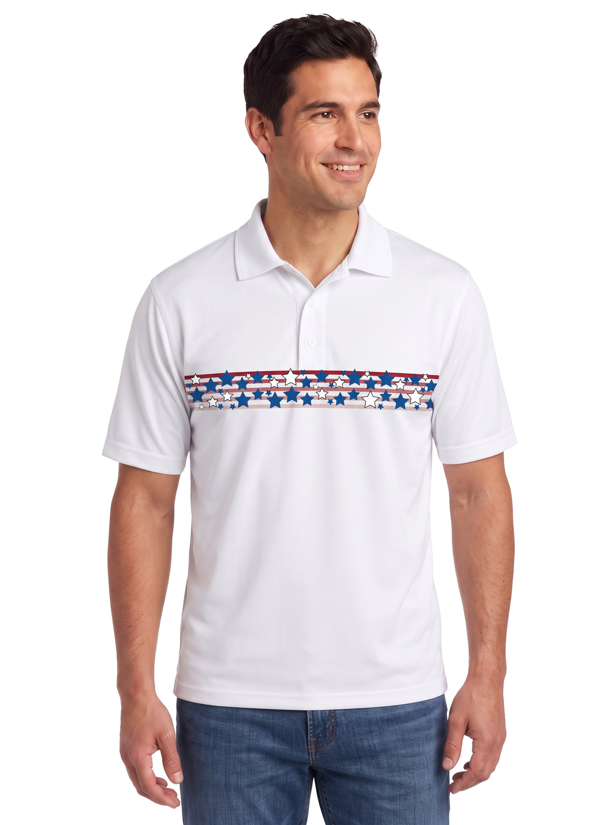 1372-PTM Men's Patriotic Polo
