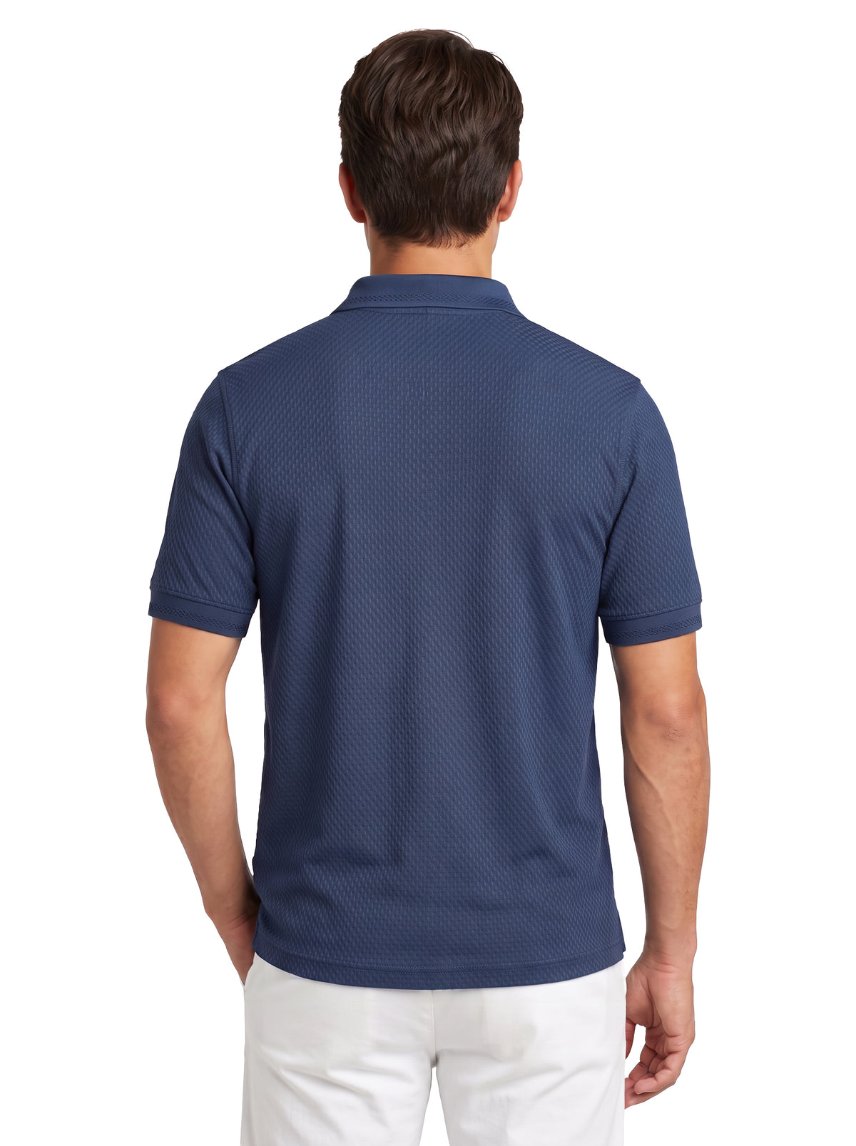 1376-BKW Men's Basket Weave Polo