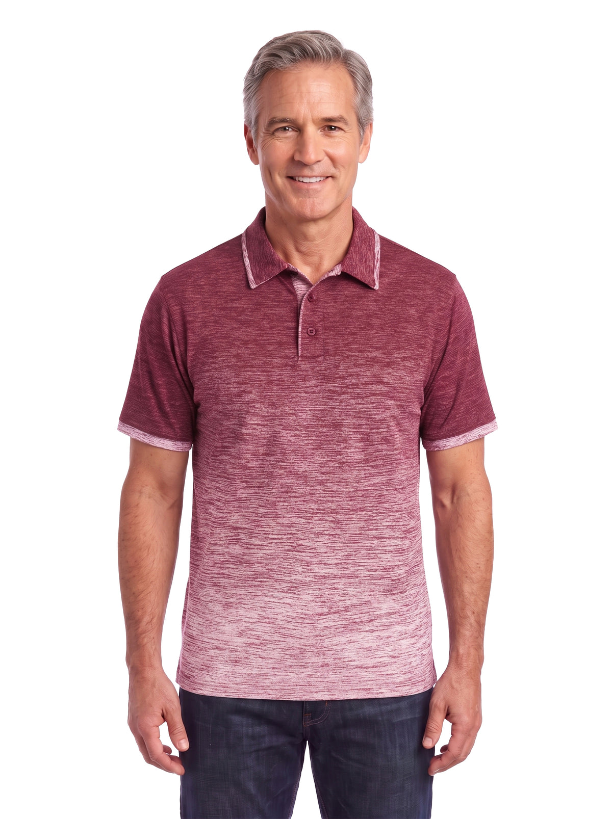 1381-OBJ Men's Ombre Jersey Polo