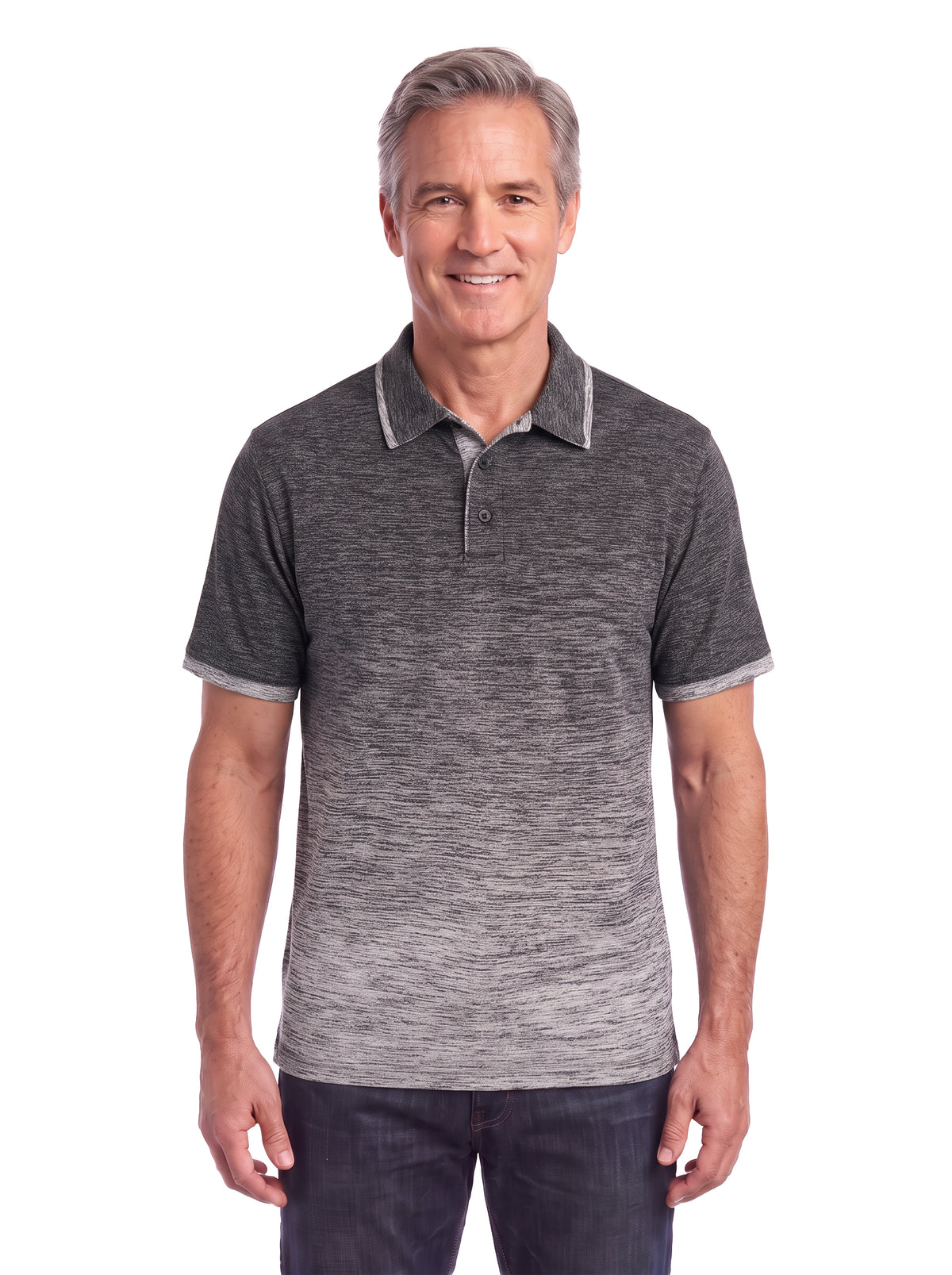 1381-OBJ Men's Ombre Jersey Polo