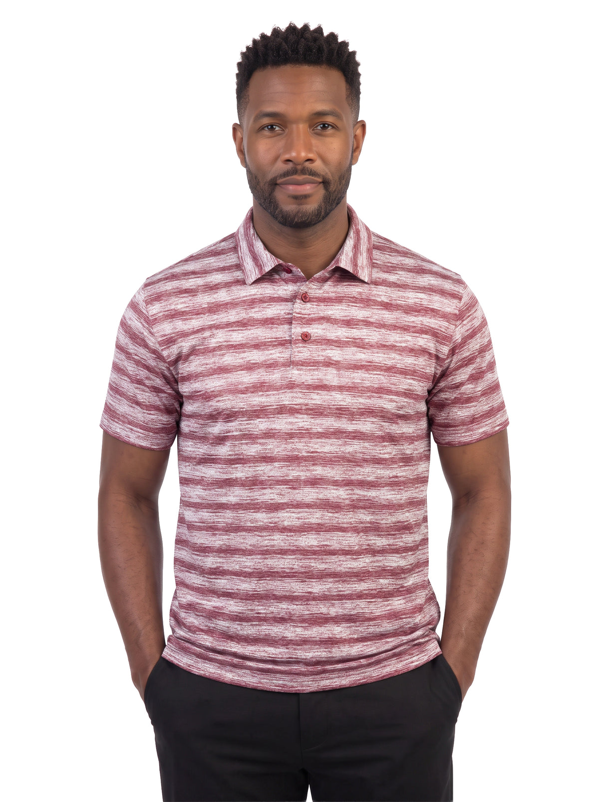 1382-OBS Men's Ombre Stripe Polo