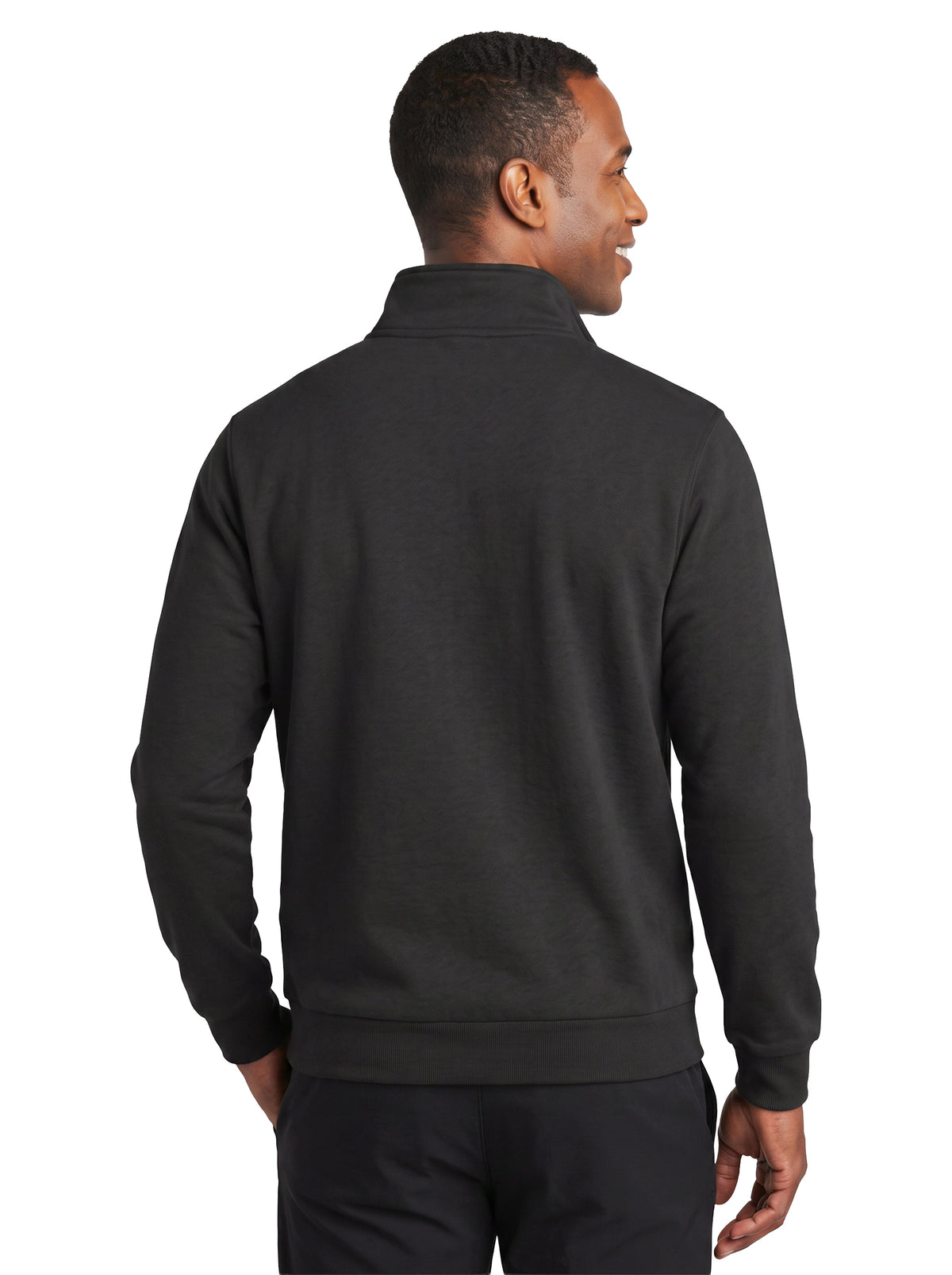 1741-CVC Men's Cotton Polyester Fleece ¼ Zip Pullover
