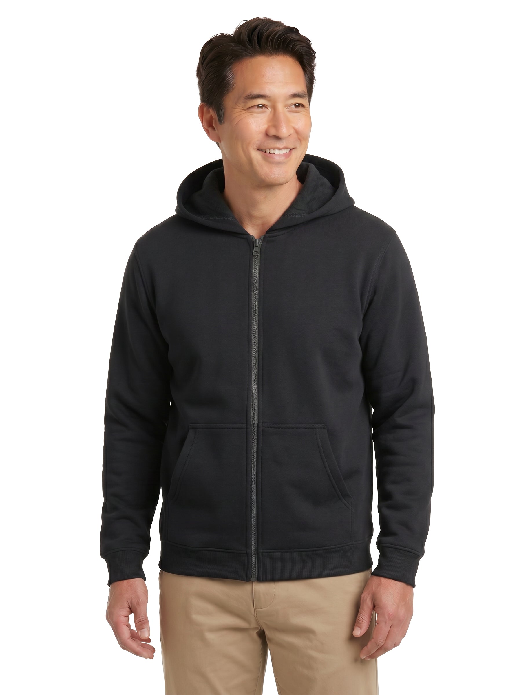 1746-CVC Unisex Cotton Polyester Fleece Full Zip Hoodie