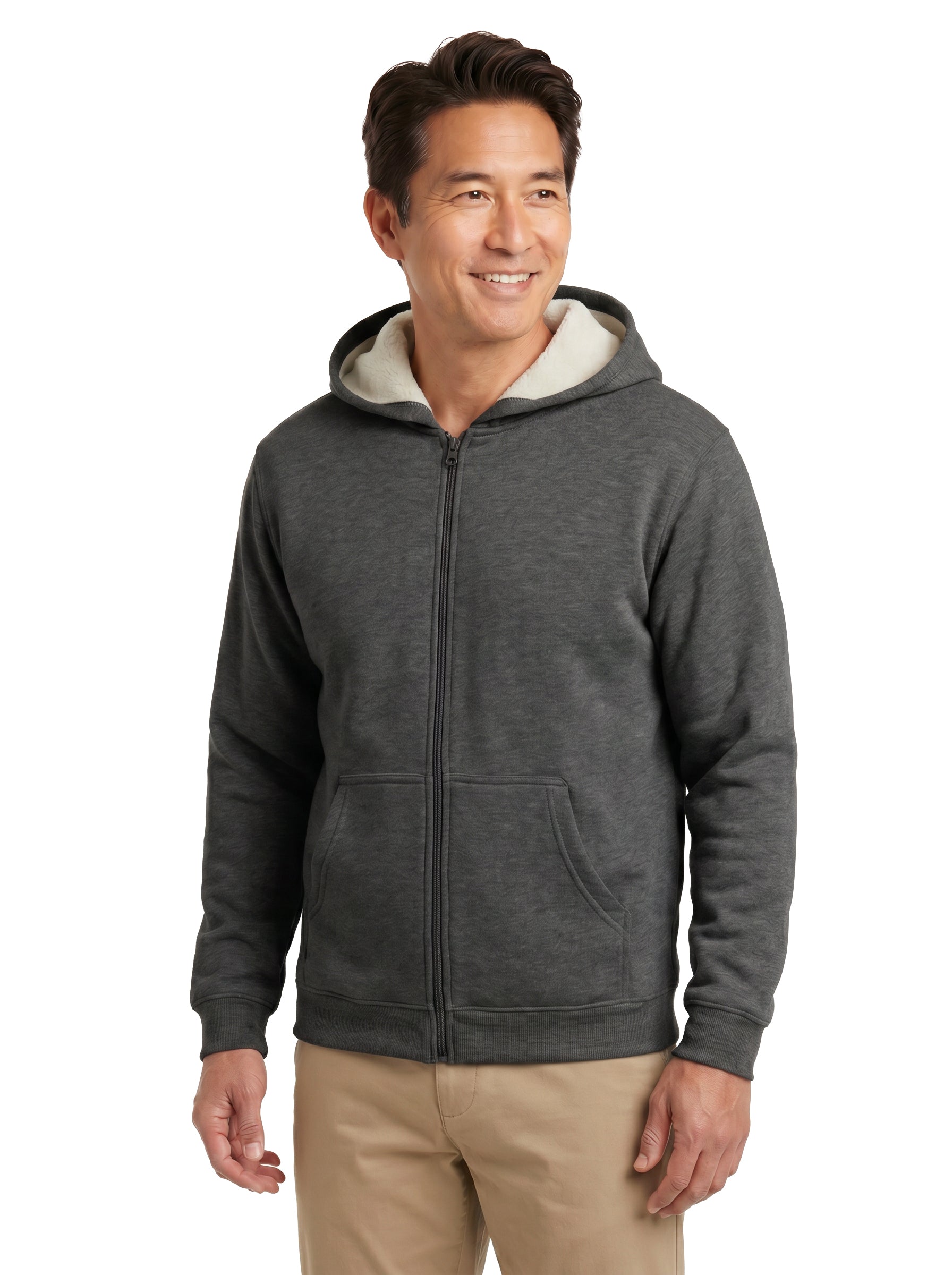 1746-CVC Unisex Cotton Polyester Fleece Full Zip Hoodie