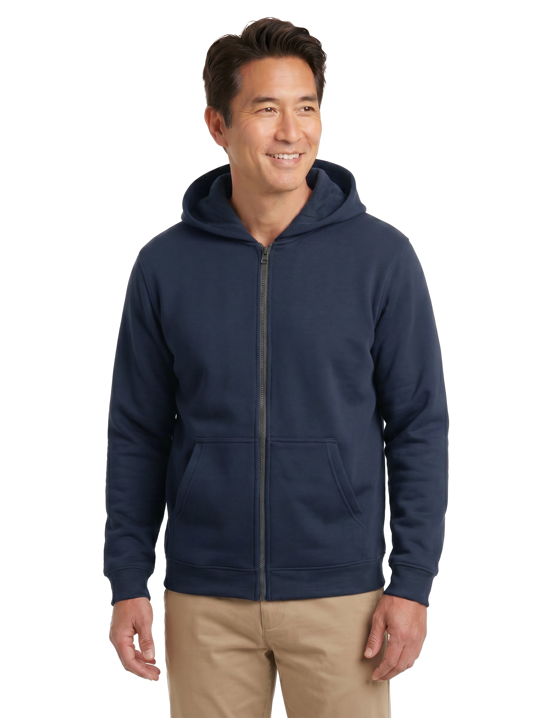 1746-CVC Unisex Cotton Polyester Fleece Full Zip Hoodie