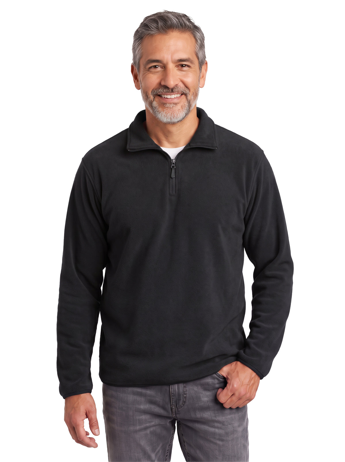 1755-VSF Men's Velour Fleece ¼ Zip Pullover