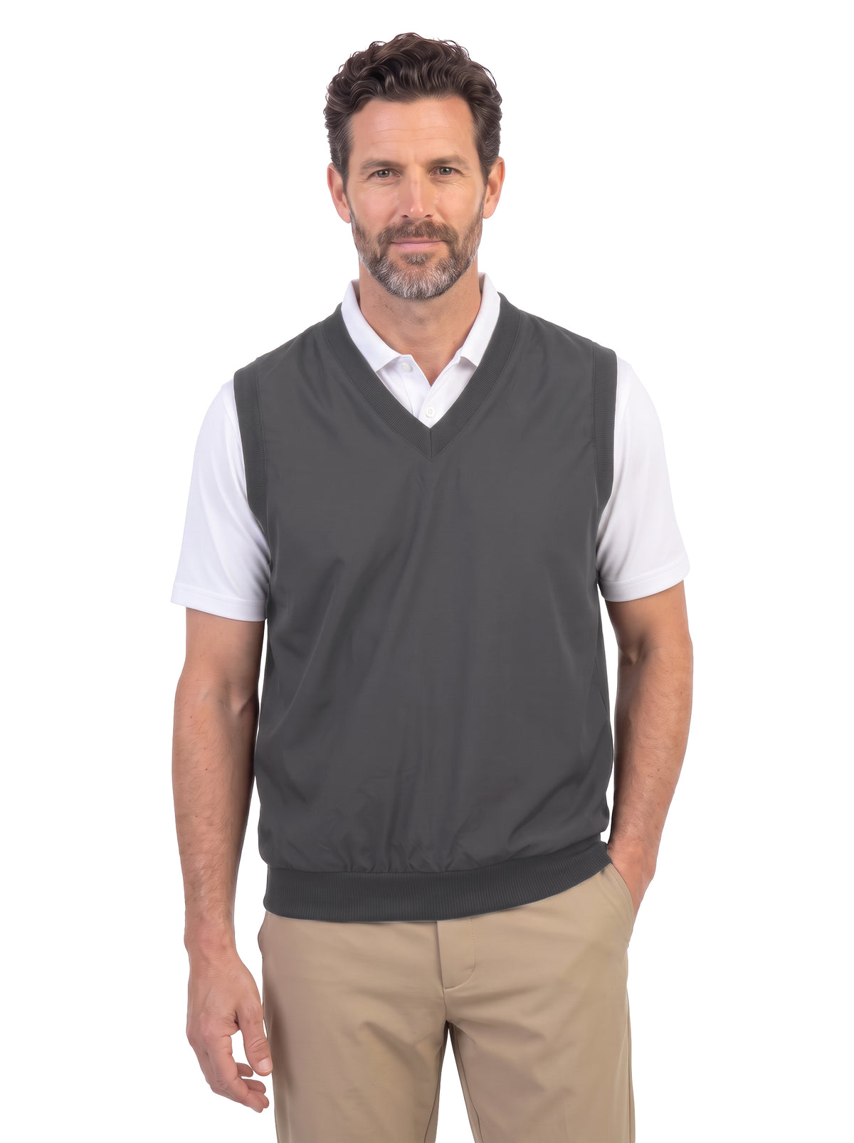 1819-MFI Microfiber V-Neck Vest
