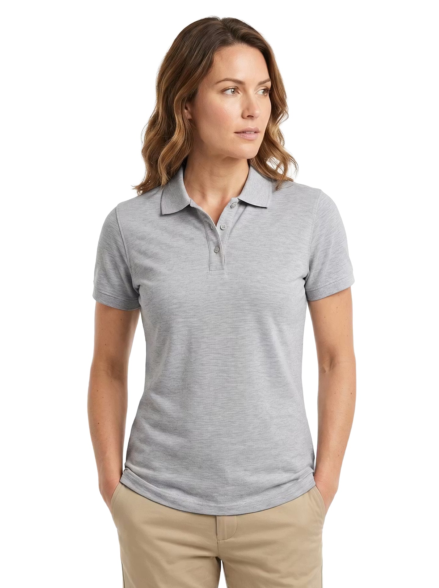 204-PKS Women's Cotton Stretch Pique Polo