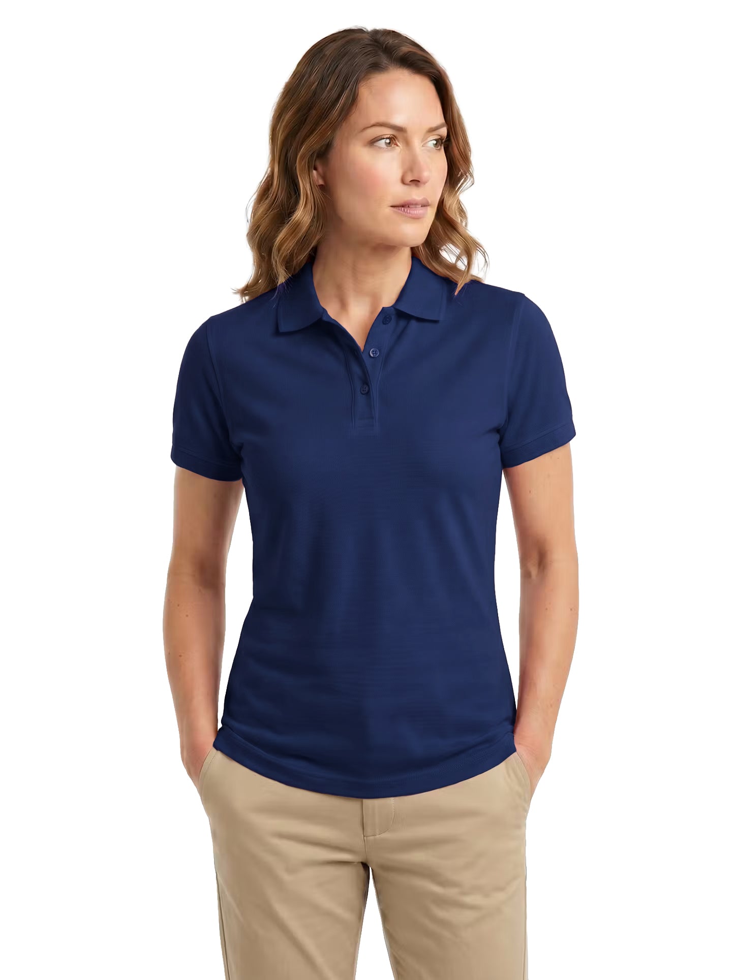204-PKS Women's Cotton Stretch Pique Polo