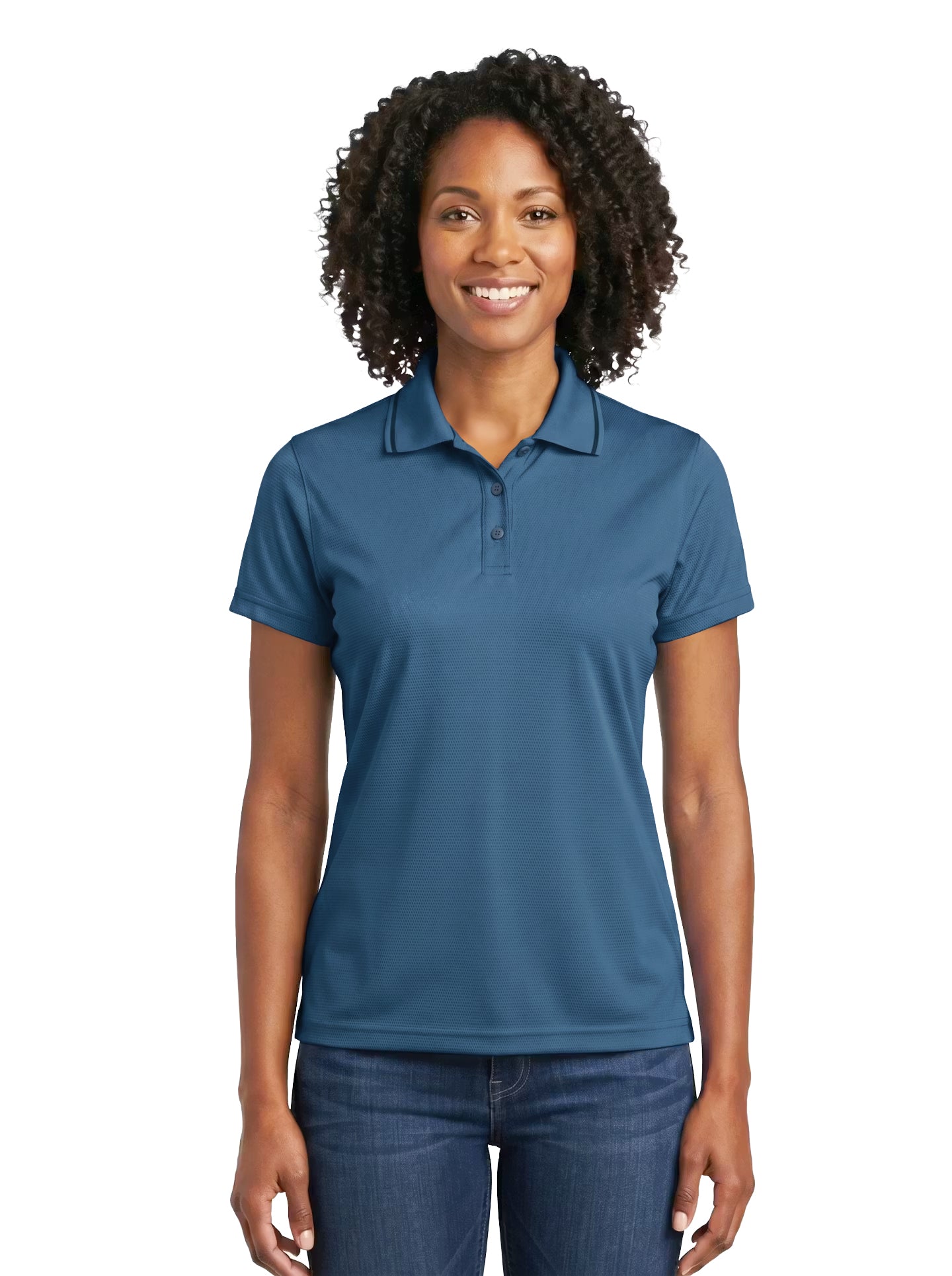 208-BCM Women's Bamboo Charcoal Mesh Polo