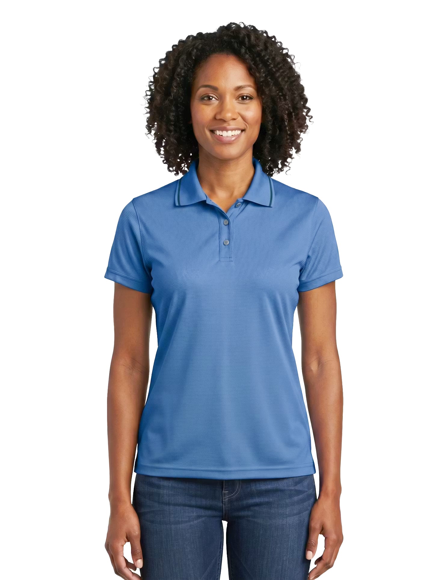 208-BCM Women's Bamboo Charcoal Mesh Polo