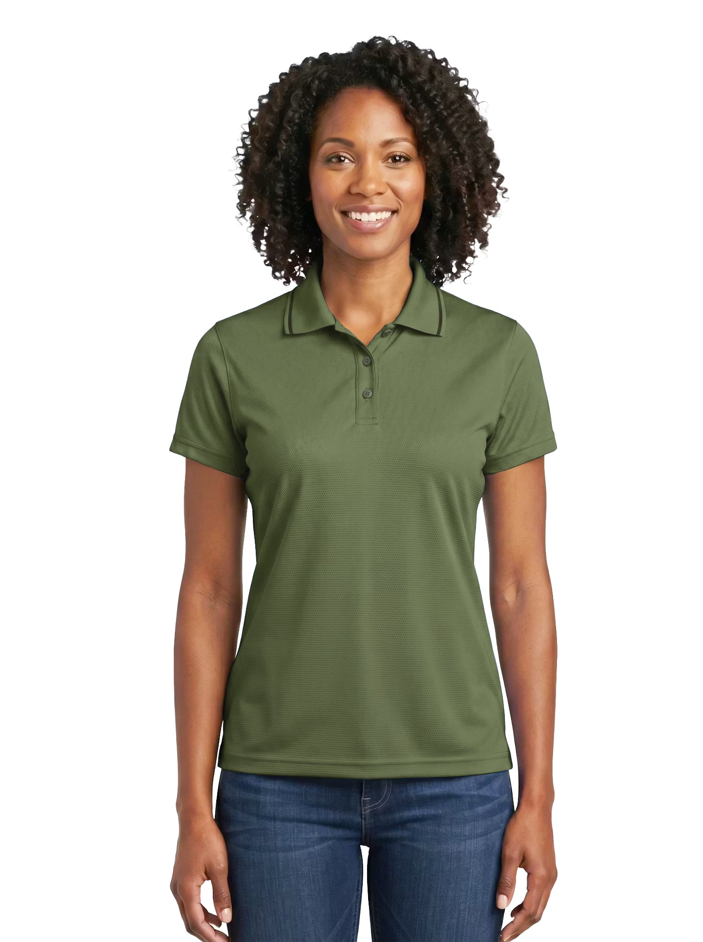 208-BCM Women's Bamboo Charcoal Mesh Polo