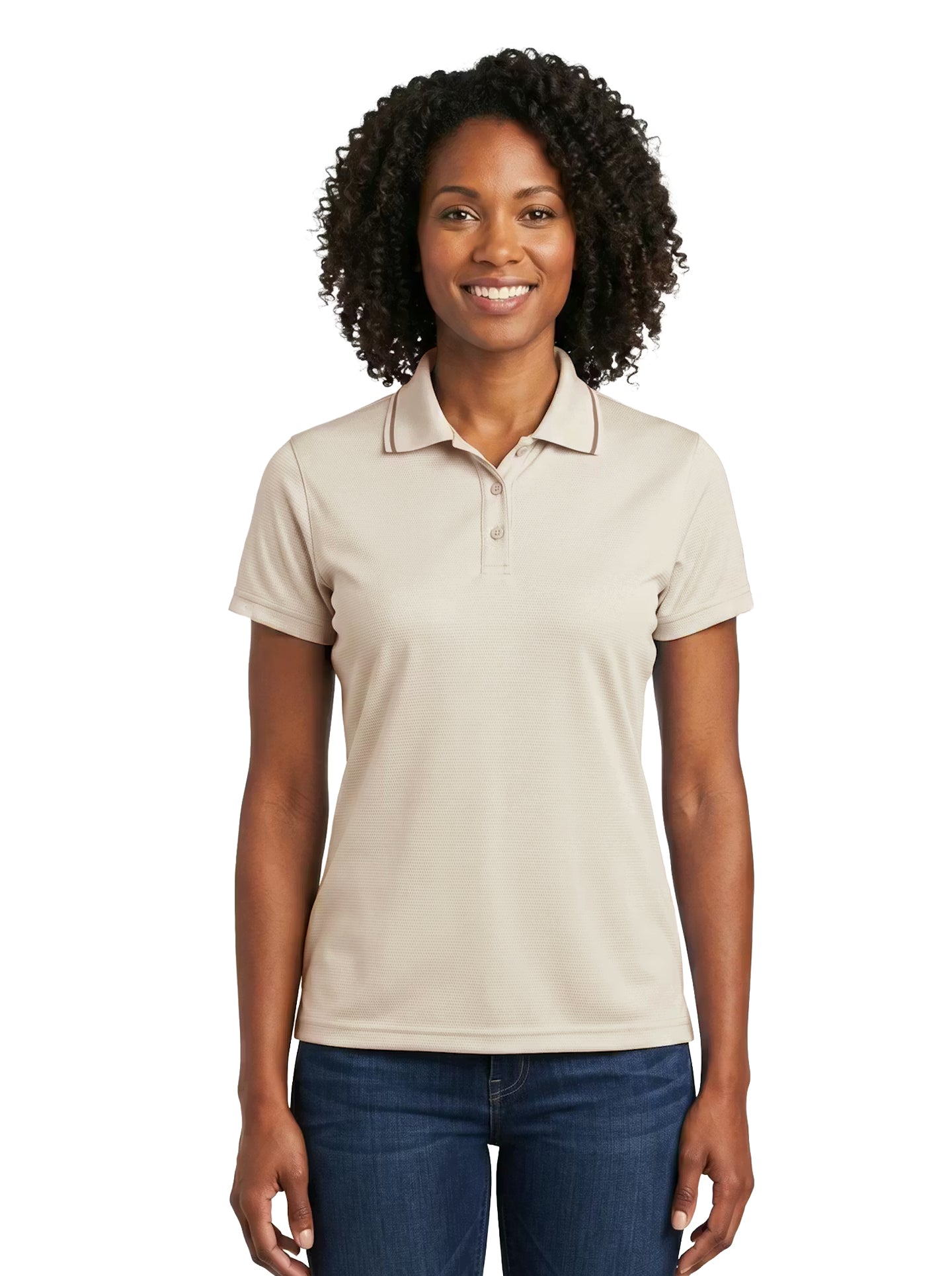 208-BCM Women's Bamboo Charcoal Mesh Polo