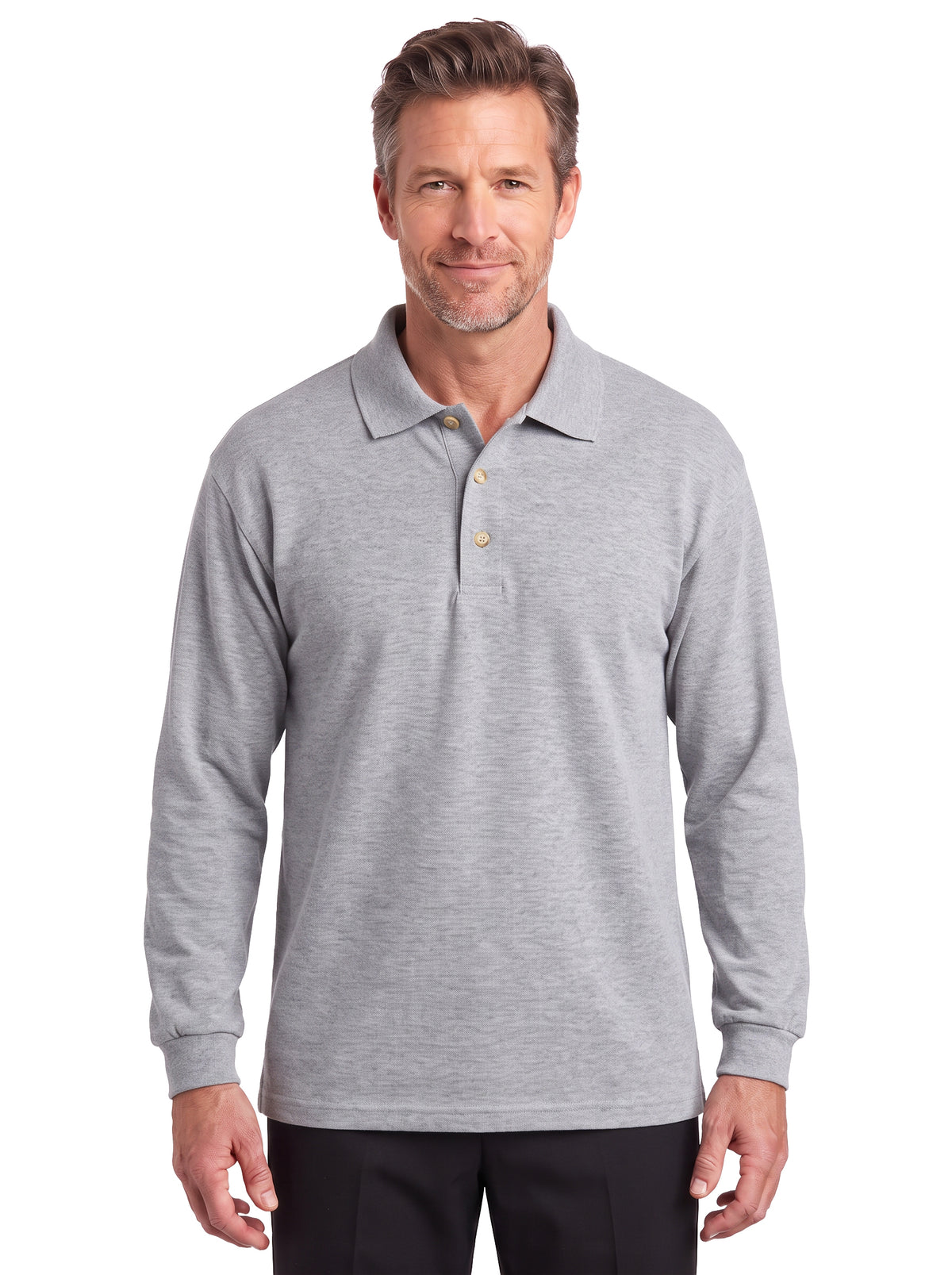 2400-PK Men's Long Sleeve Cotton Pique Polo