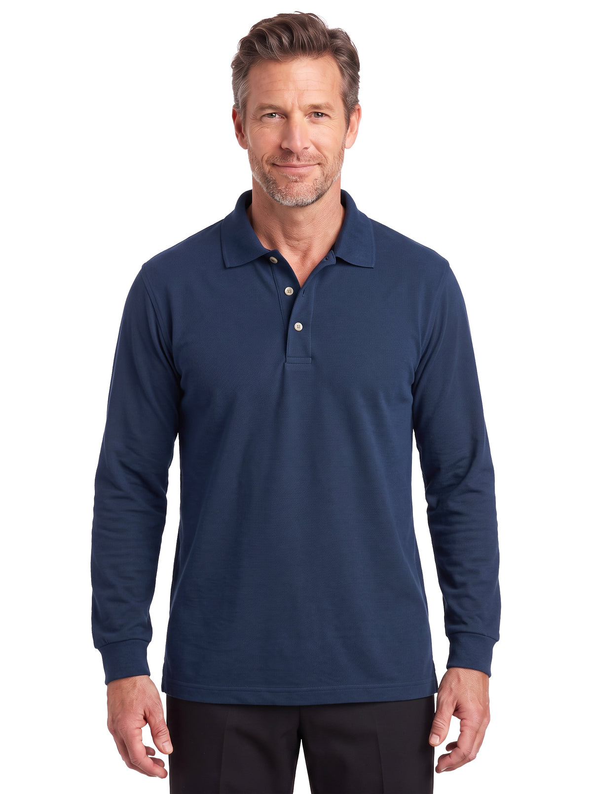 2400-PK Men's Long Sleeve Cotton Pique Polo