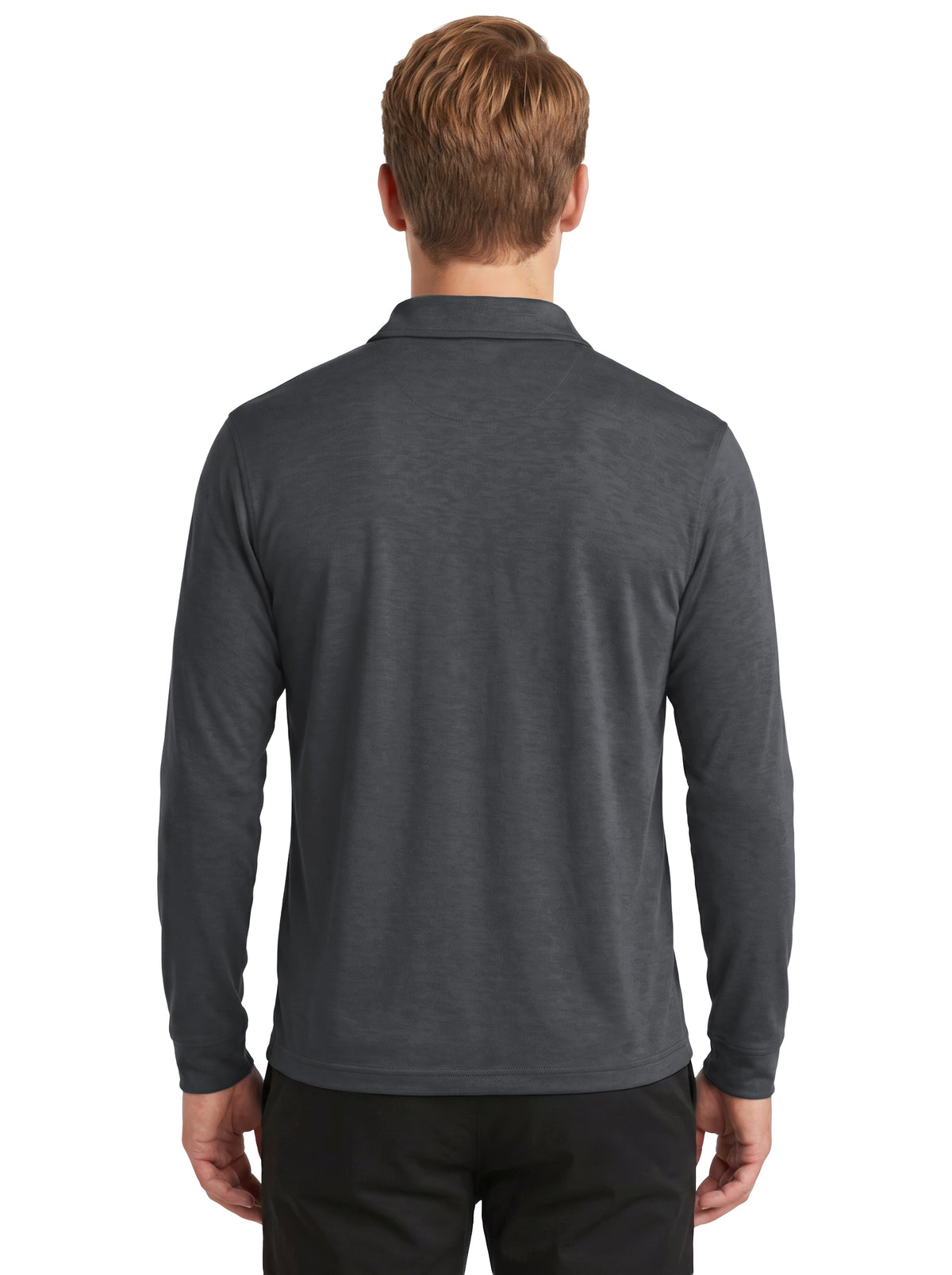 2401-DSJ Men's Double Sueded Jersey Long Sleeve ¼ Zip Polo