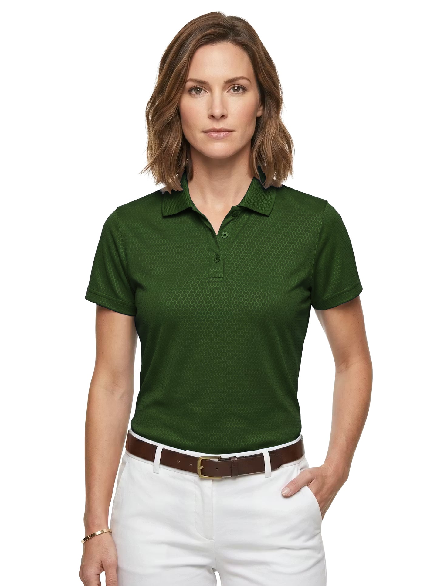 265-EMB  Women's Embossed Honeycomb Polo