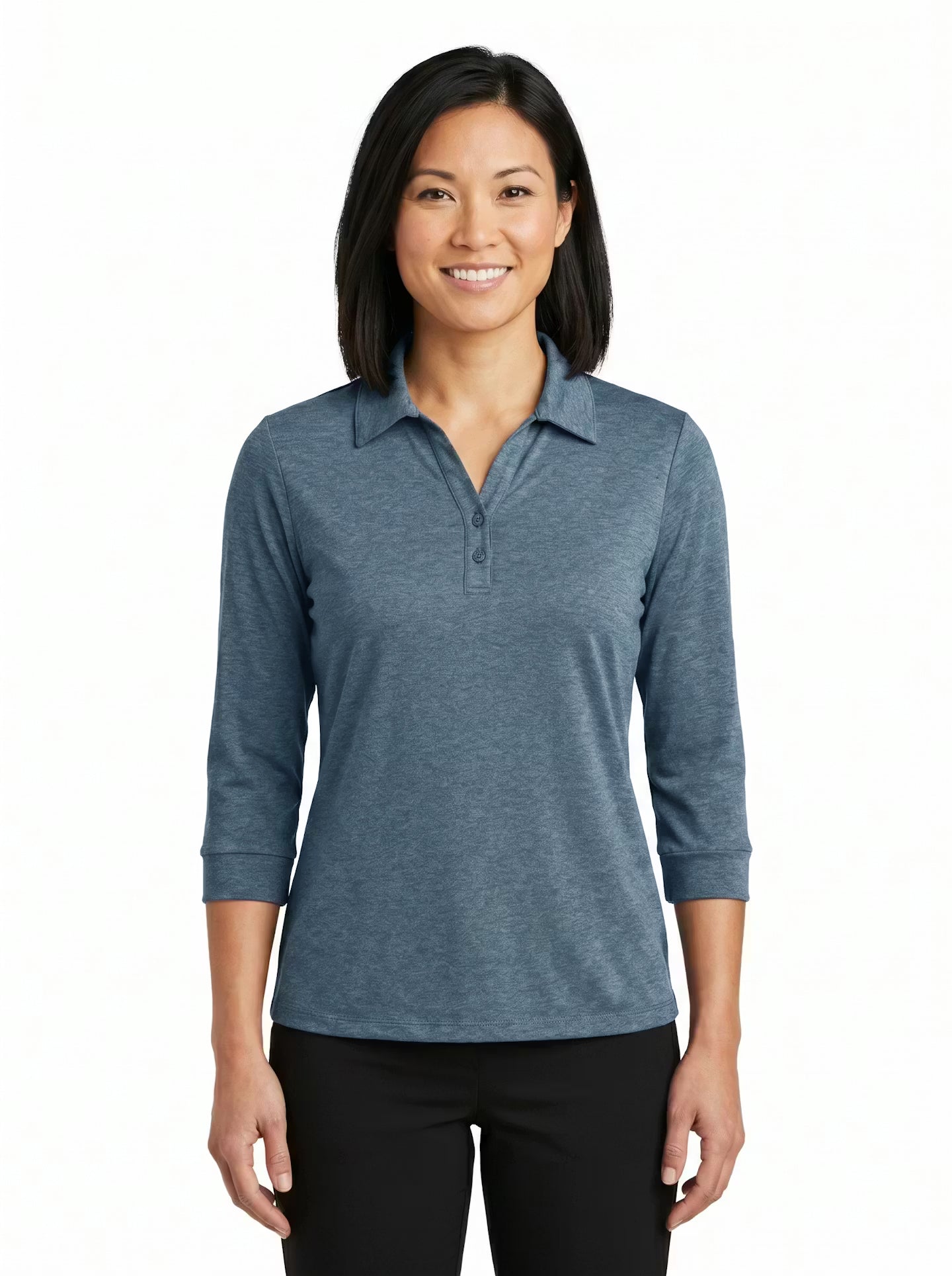 301-DSJ Women's Double Sueded Jersey 3/4 Sleeve Polo