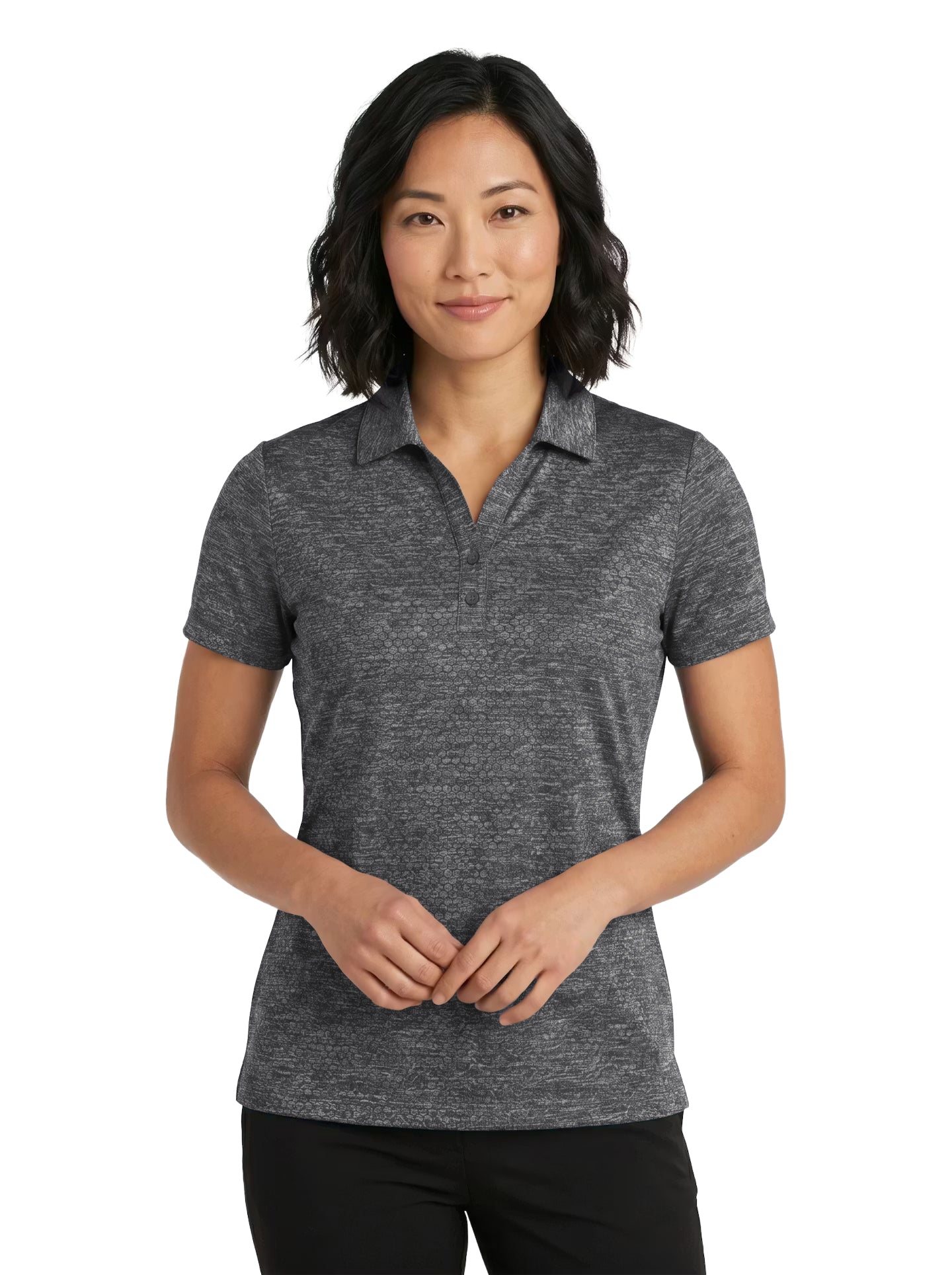 308-HJK Women's Honeycomb Jacquard Polo