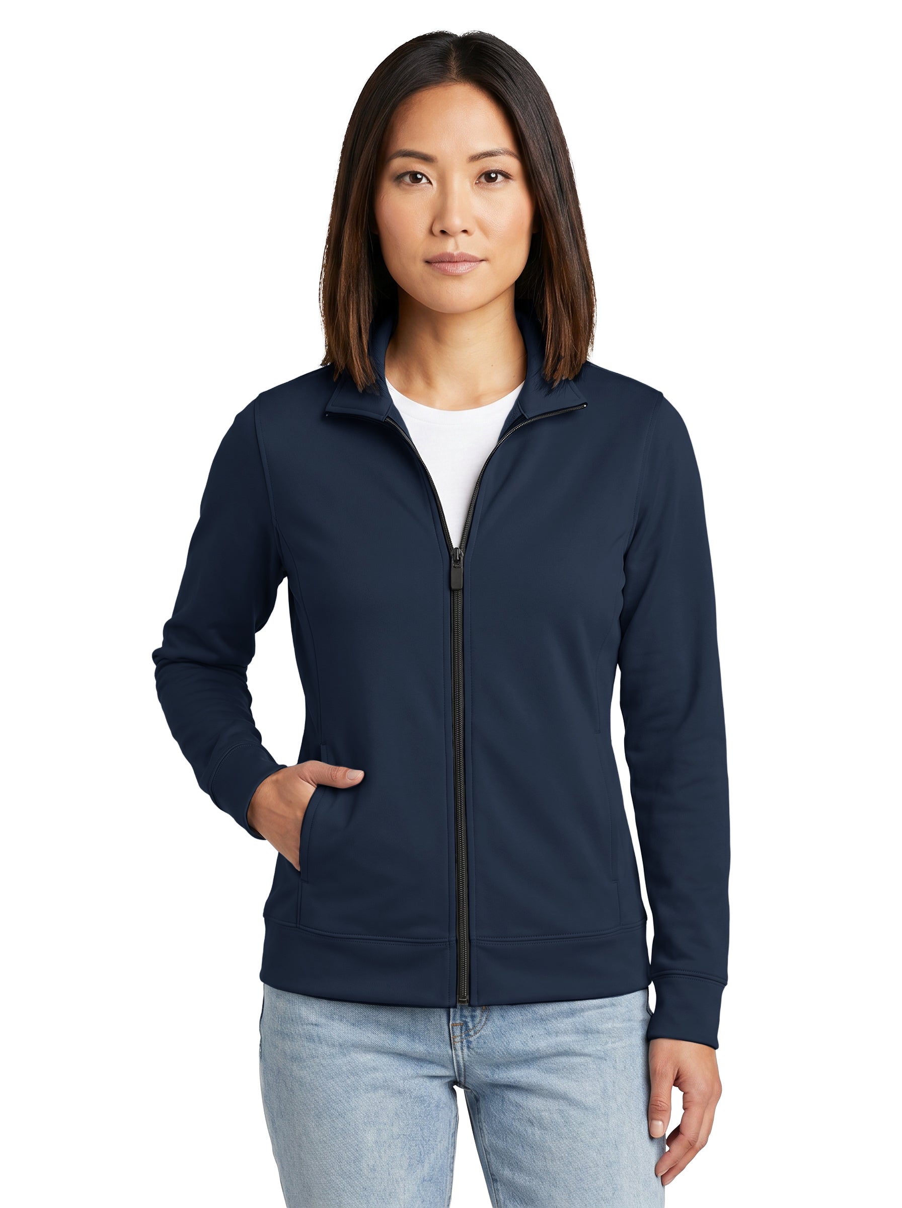 617-BDI Women's Bonded Interlock Full Zip Jacket