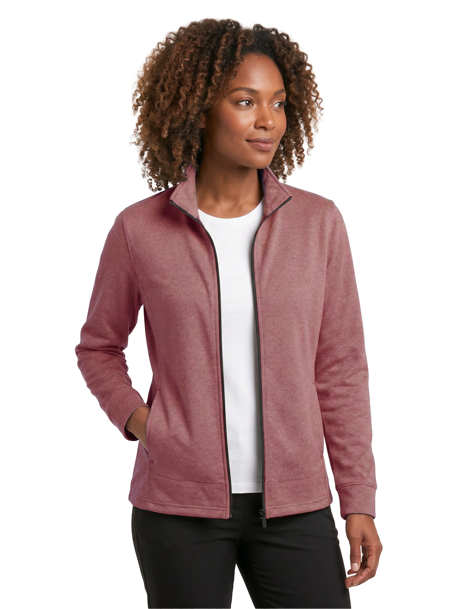 618-BDI Women's Bonded Interlock Full Zip Jacket