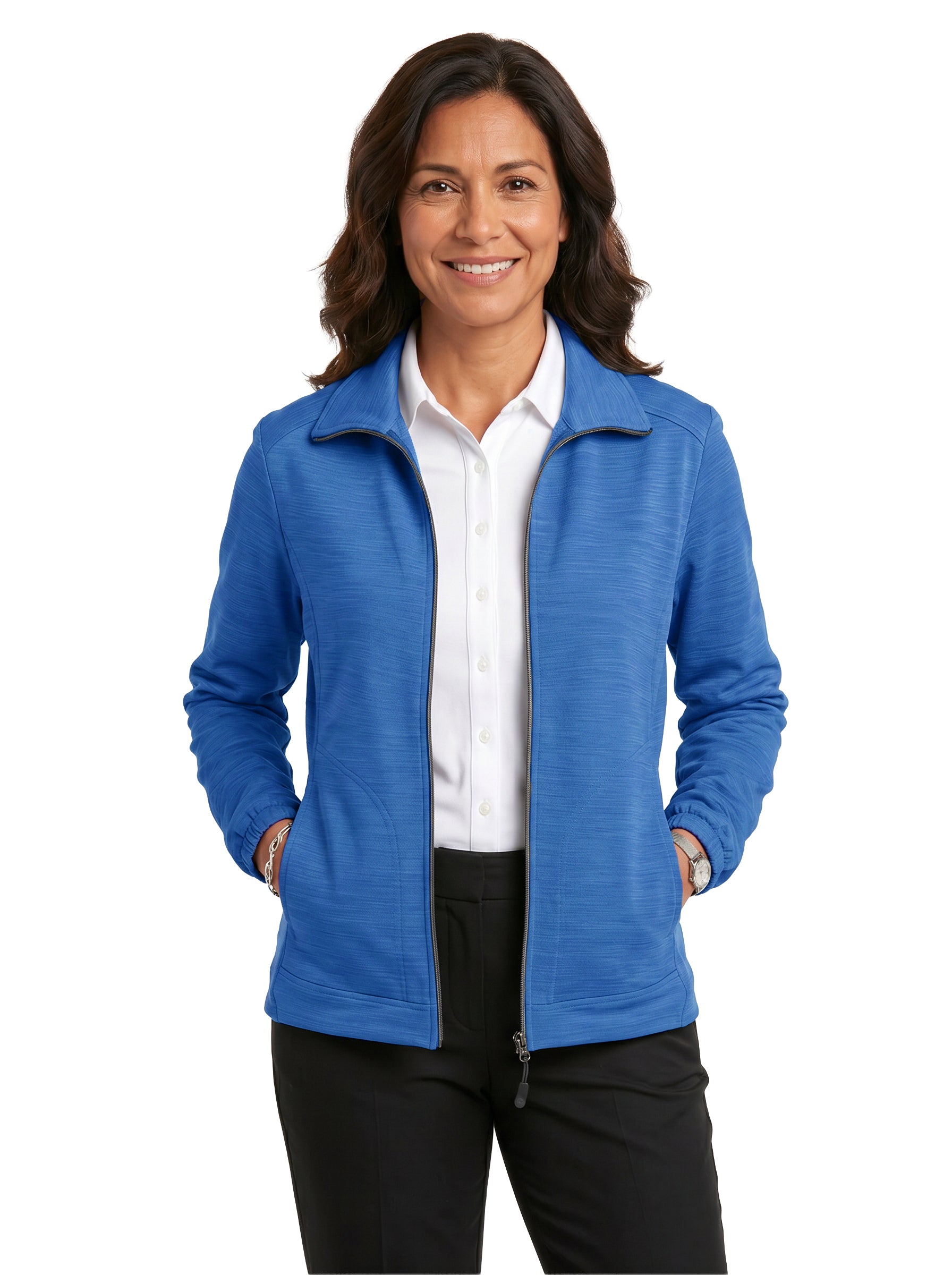 645-TSF Women's Tiger Stripe Soft Shell Fleece Full Zip Jacket