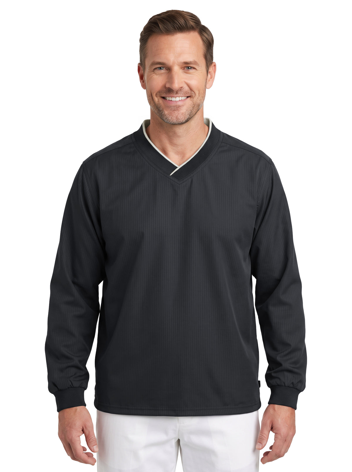 9008-BDJ Men's Bonded Jersey Pullover Windshirt